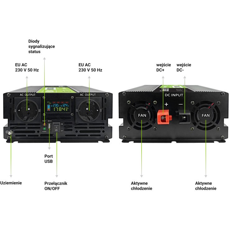 Green Cell INVGC12P2000LCD, Akkus & Batterien, Green LCD  (BILD5)