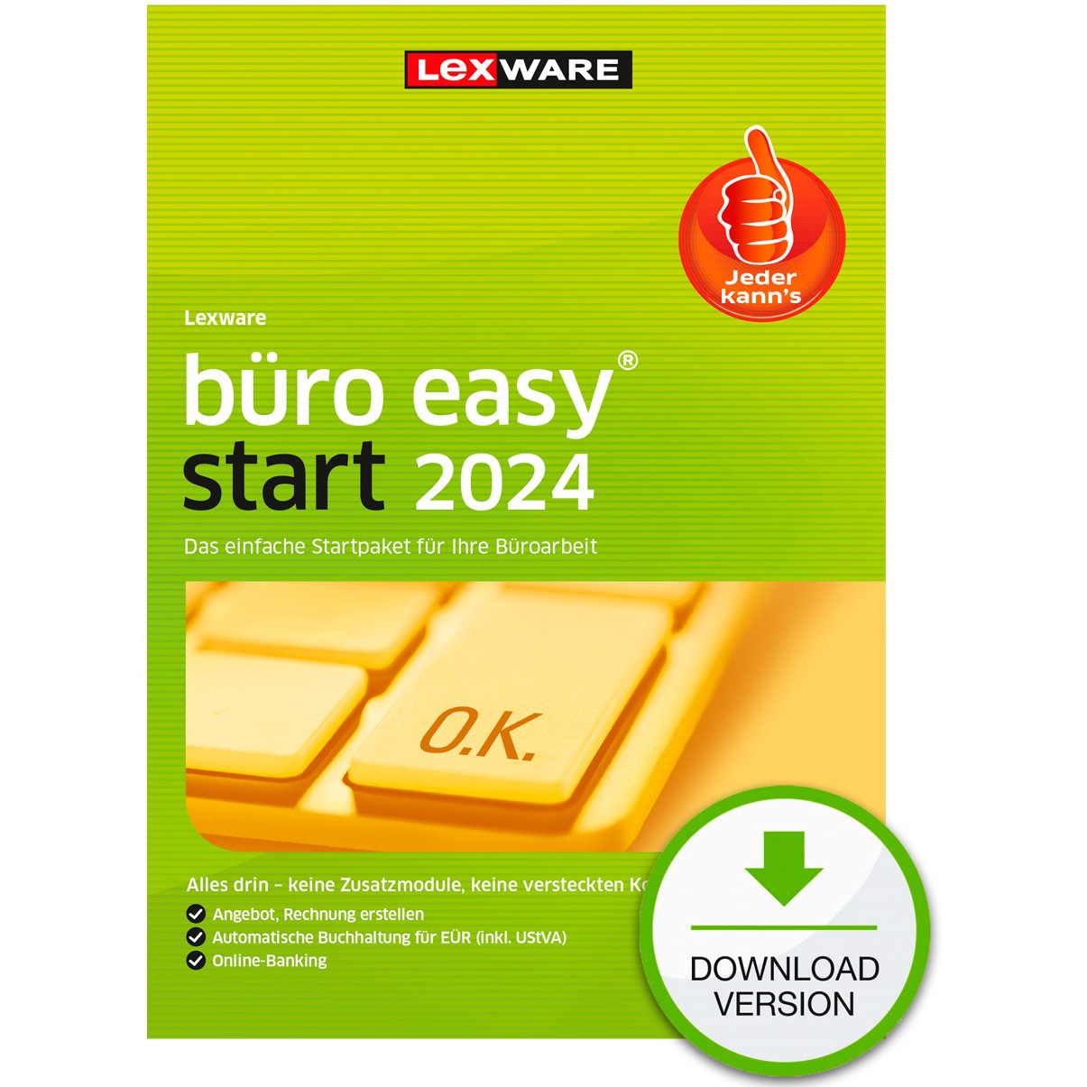 Lexware Büro Easy Start 2024 - 1 Device. ABO - ESD-DownloadESD - 00978-2030