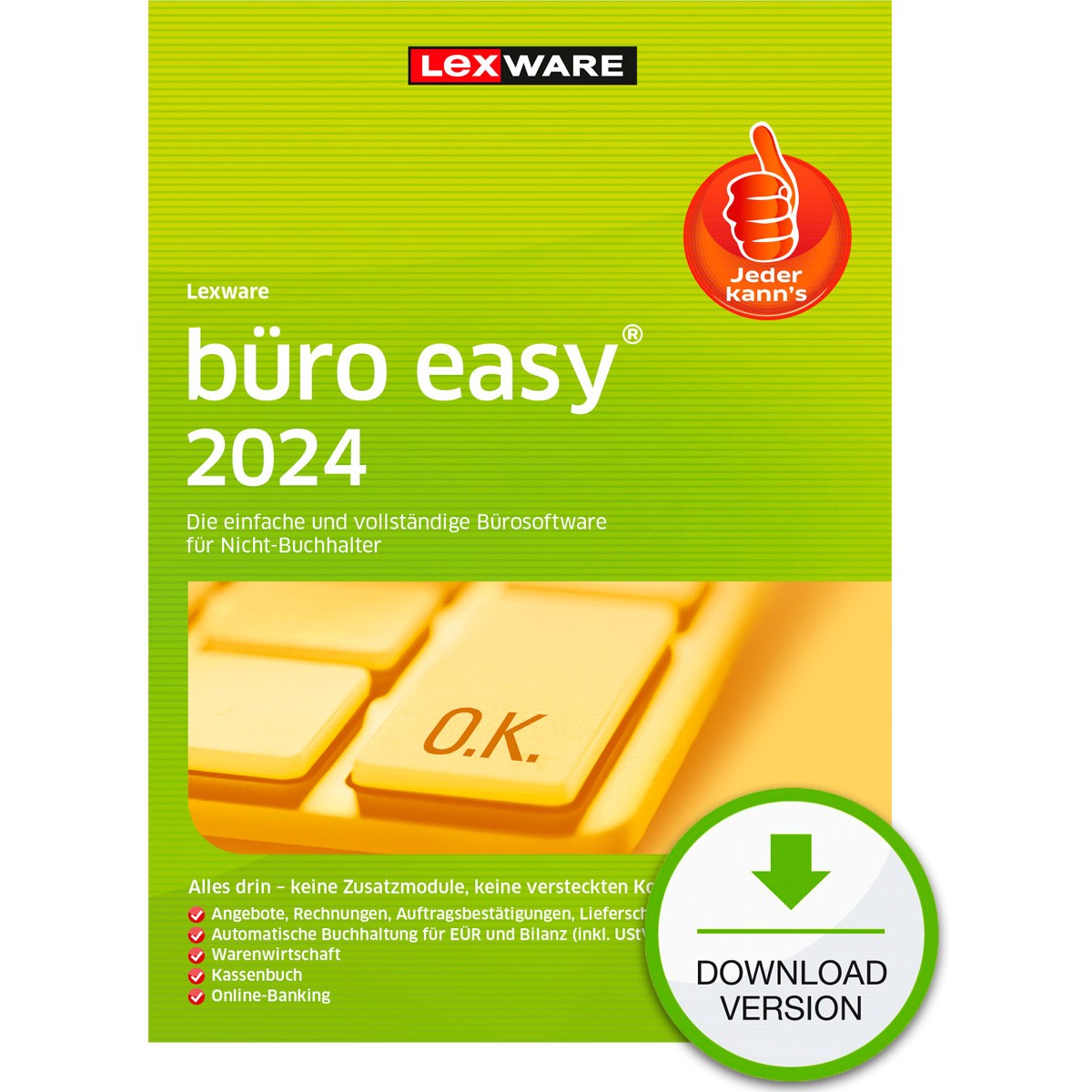 Lexware Büro Easy 2024 - 1 Device. 1 Year - ESD-DownloadESD - 00897-2033