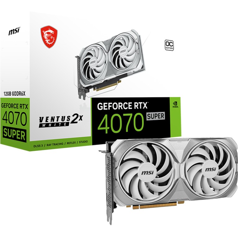 MSI GeForce RTX 4070 SUPER 12G VENTUS 2X WHITE OC - V513-642R