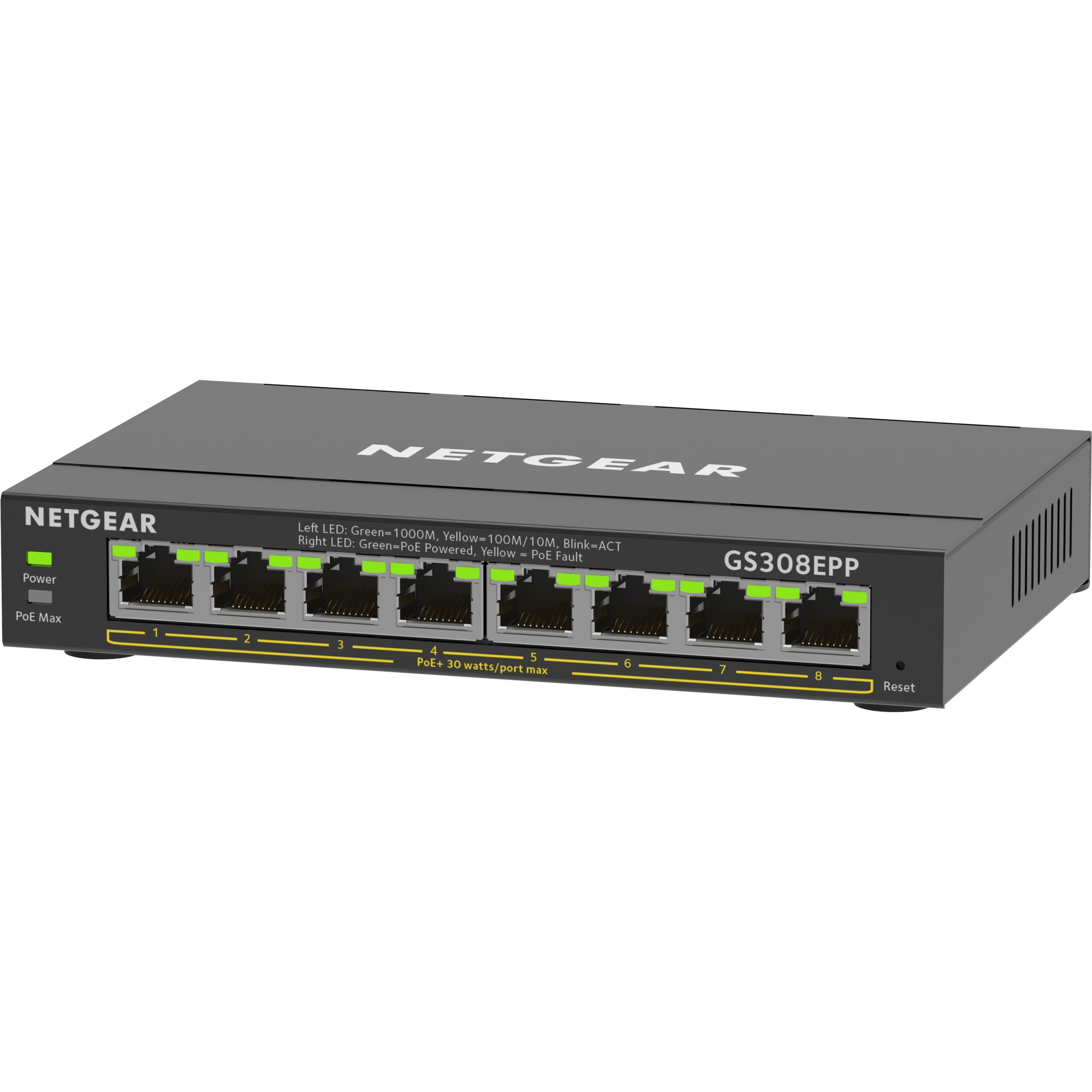 NETGEAR GS308EPP-100PES, Switching Hubs, NETGEAR 8-Port  (BILD3)