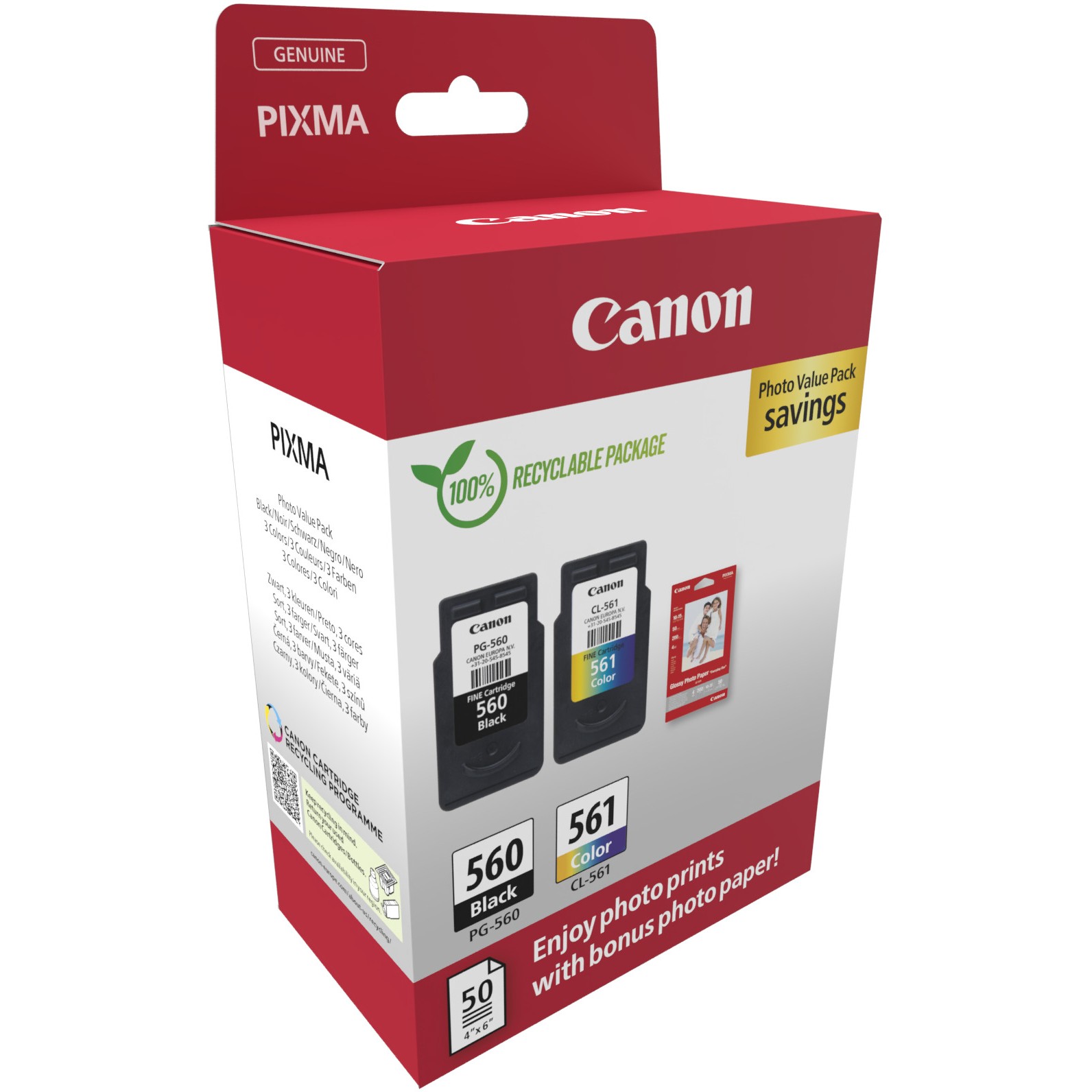 CANON PG-560 / CL-561 Photo Value Pack
