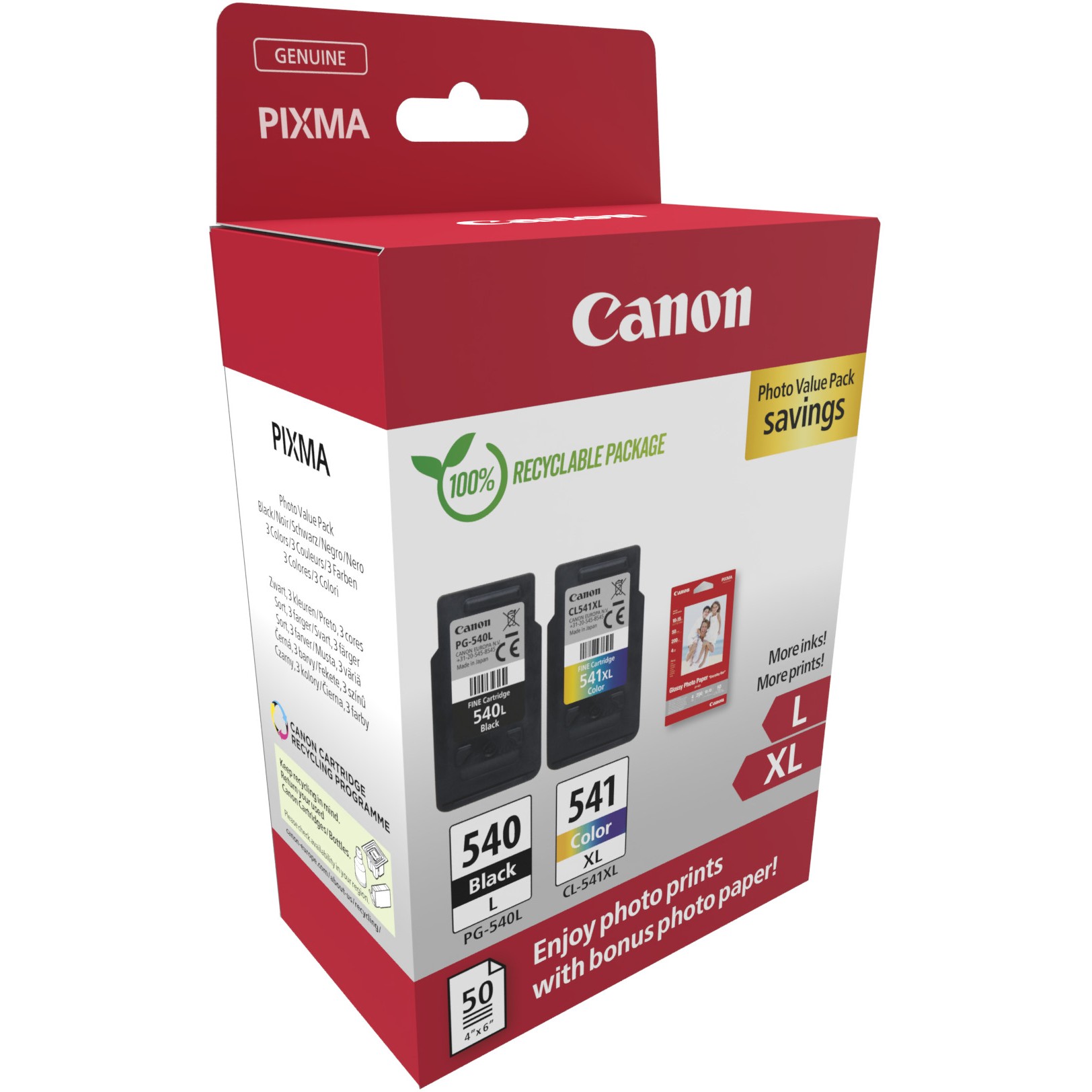 CANON PG-540 L / CL-541 XL Photo Value Pack