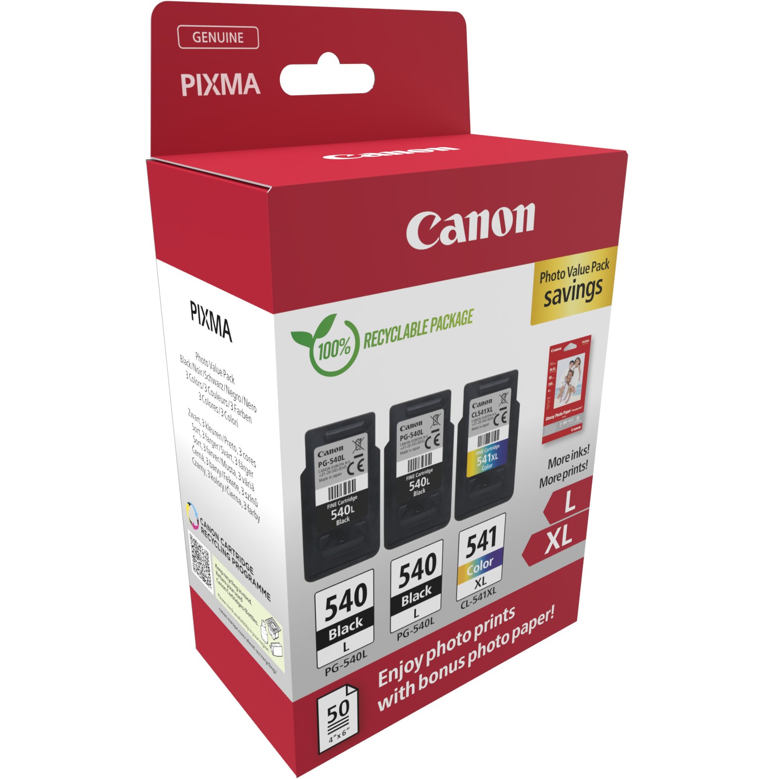 CANON PG-540Lx2/CL-541XL Ink Cartridge PVP