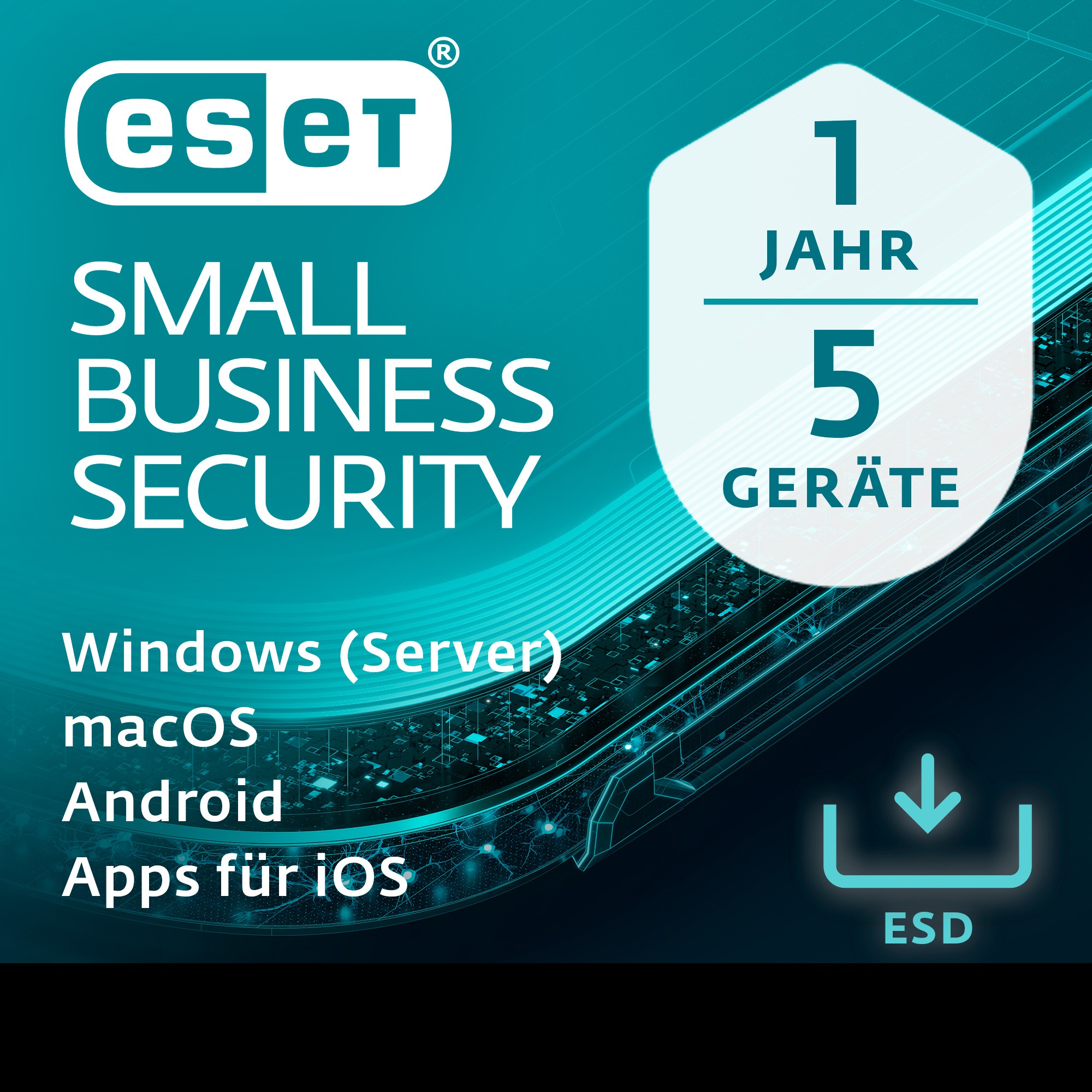 ESET Small Business Security - 5 User. 1 Year - ESD-DownloadESD - ESBS-N1A5-VAKT-E