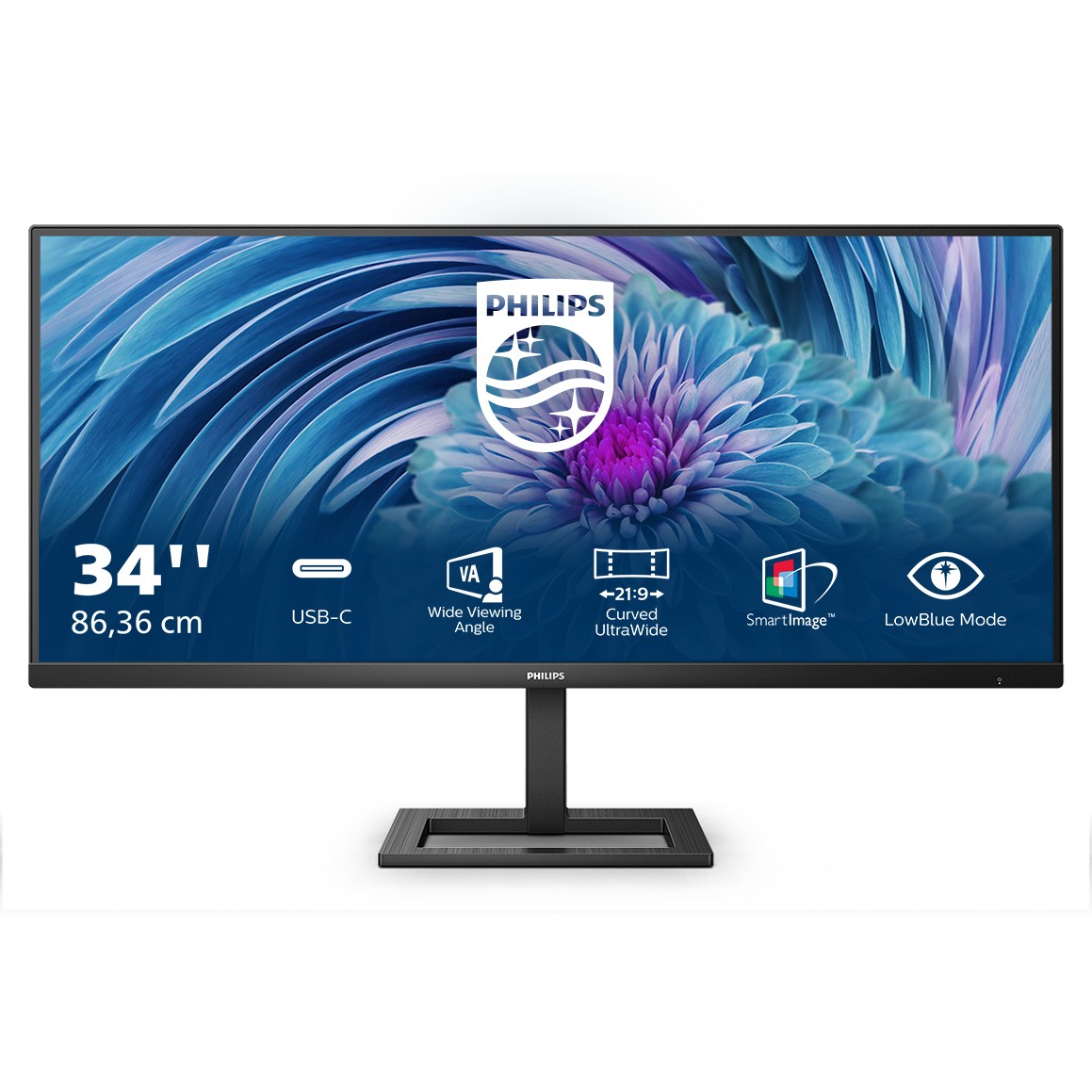 8712581796136 - 346E2LAE 00 LED-Monitor EEK F (A - G) 864 cm (34 Zoll) 3440 x 1440 Pixel 219 4 ms HDMI® DisplayPort Audio-Line-out USB 32 Gen 1 USB-C® VA LED