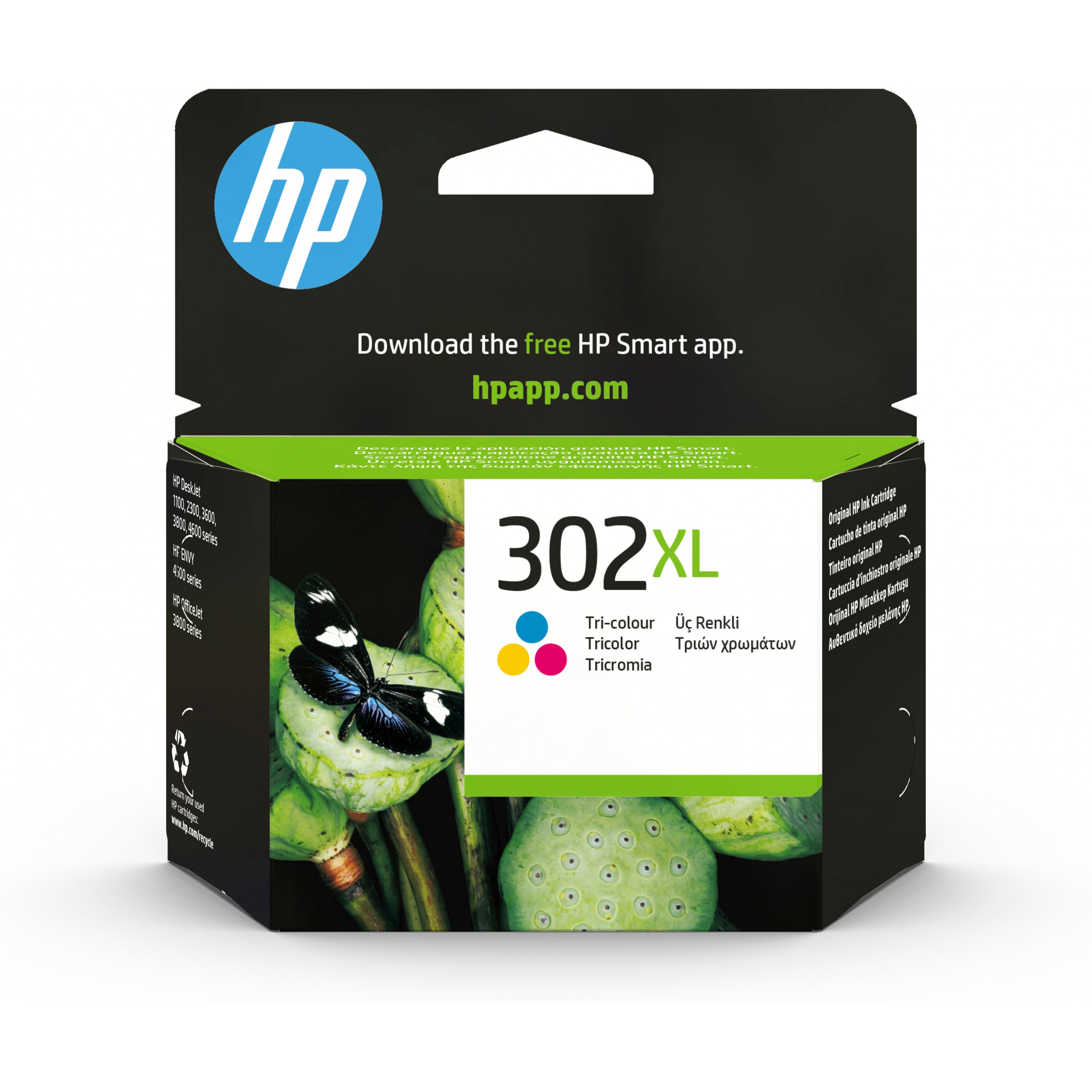 HP 302XL High Yield Tri-color Original ink cartridge - F6U67AE#UUS