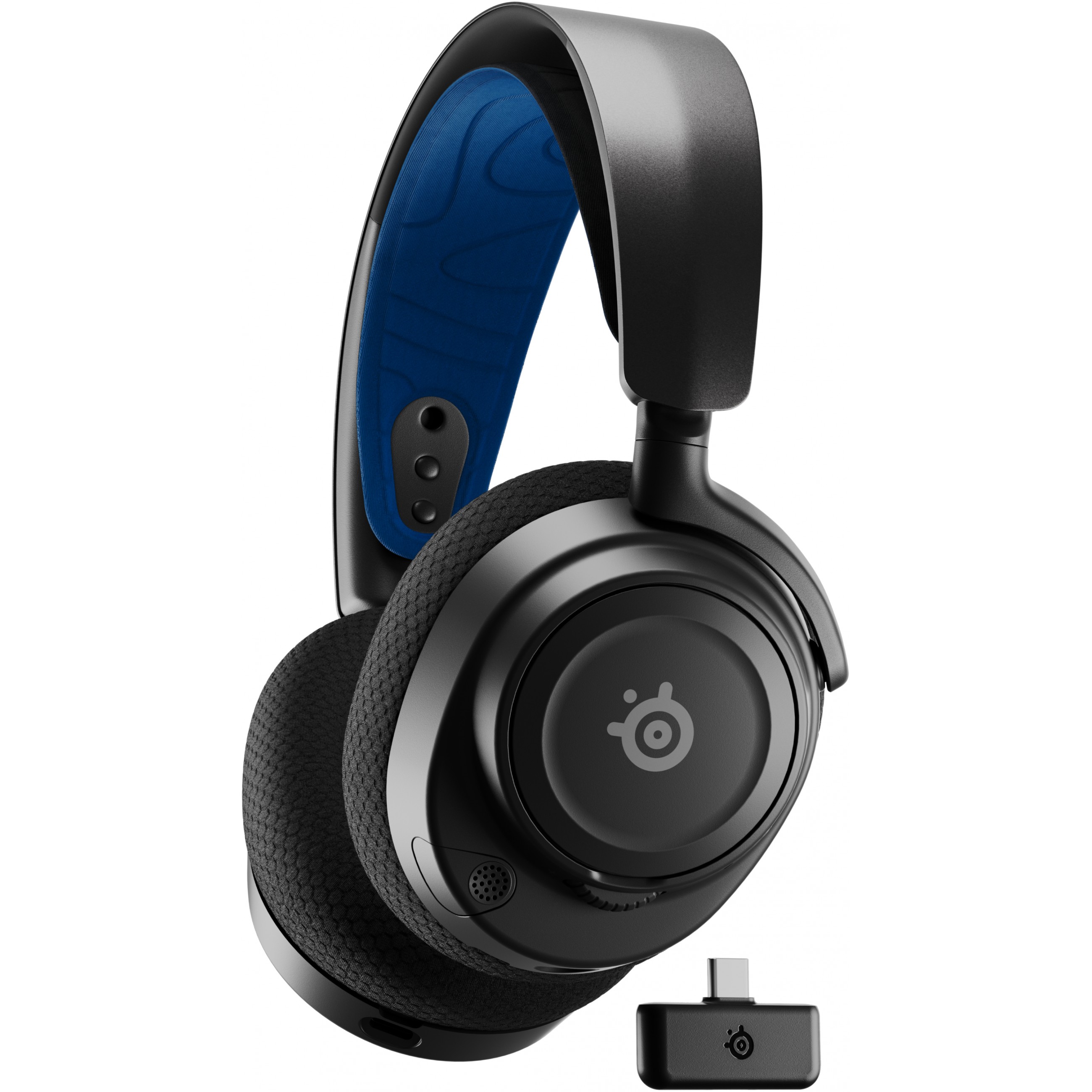 5707119041317 - Steelseries Arctis Nova 7P Gaming Over Ear Headset Bluetooth® Funk Stereo Schwarz Blau Mikrofon-Rauschunterdrückung Headset Lautstärkeregelung