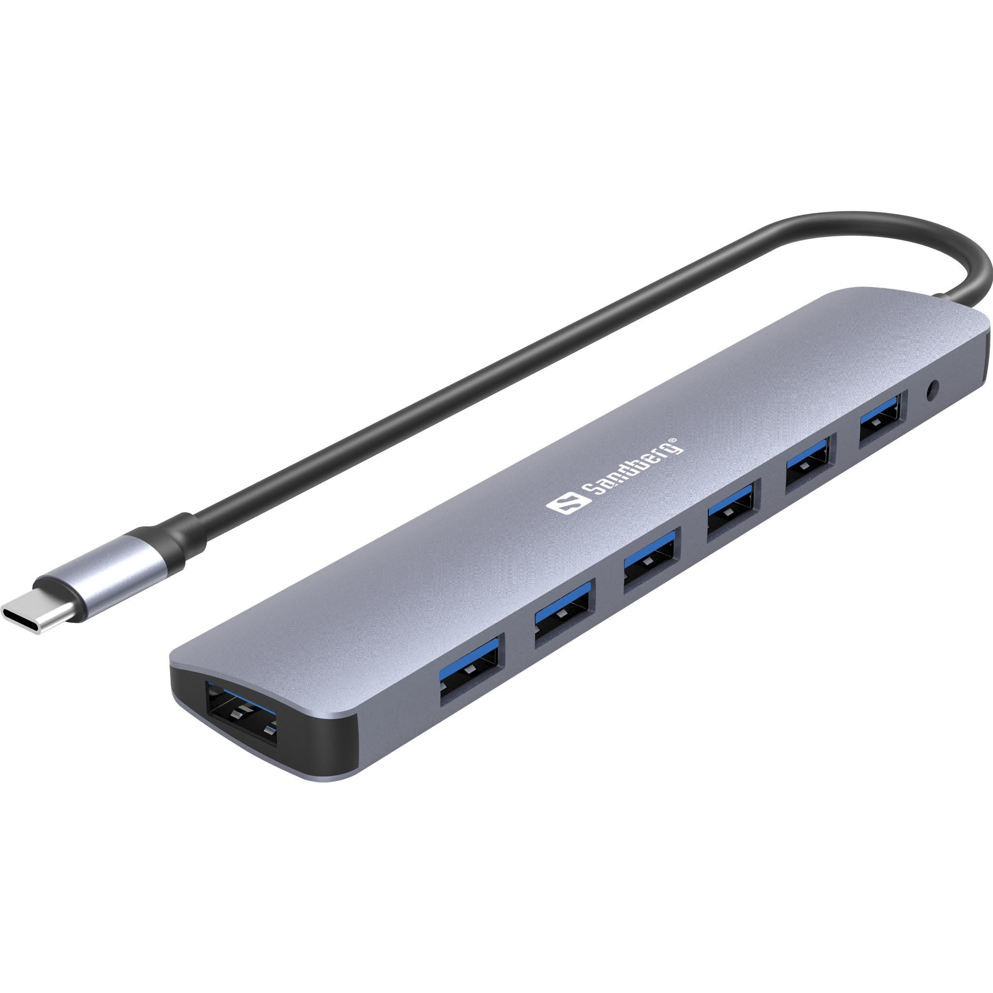 5705730136405 - SANDBERG 136-40 - USB 30 7-Port Hub Aluminium USB-C-Kabel