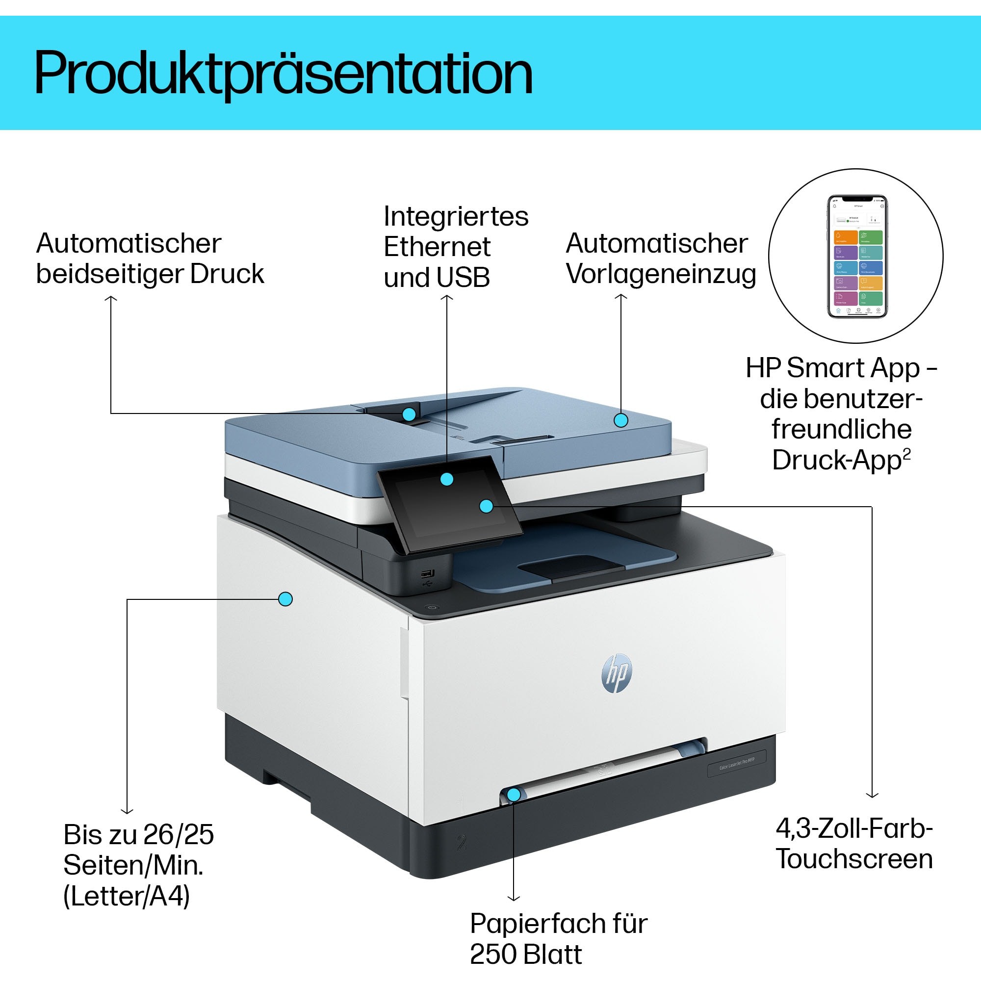 HP 759V1F#ABD, Multifunktionsdrucker, HP Color LaserJet  (BILD5)