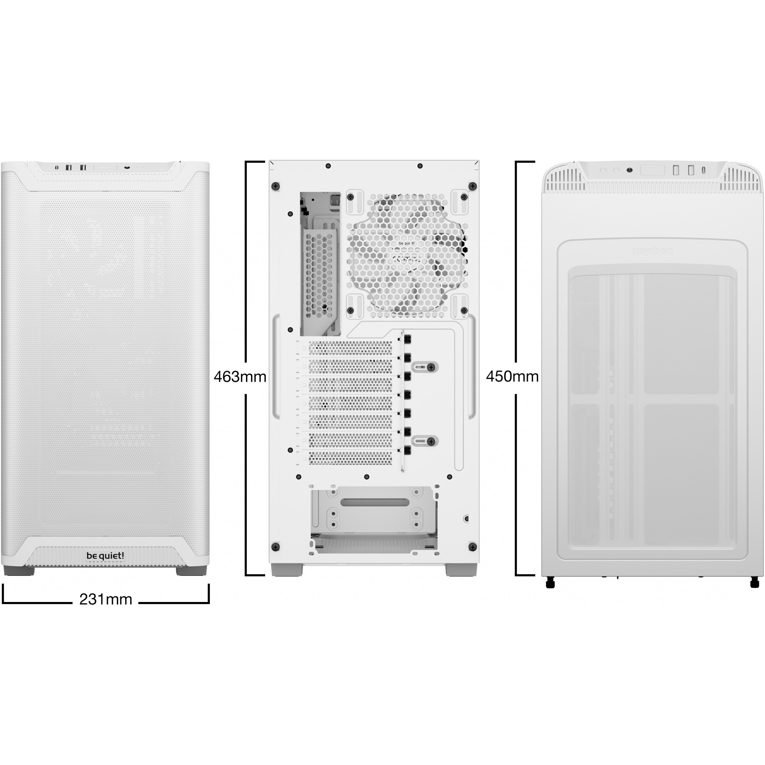 be quiet! PURE BASE 501 Airflow Window White, Be Quiet! BGW75 (BILD2)