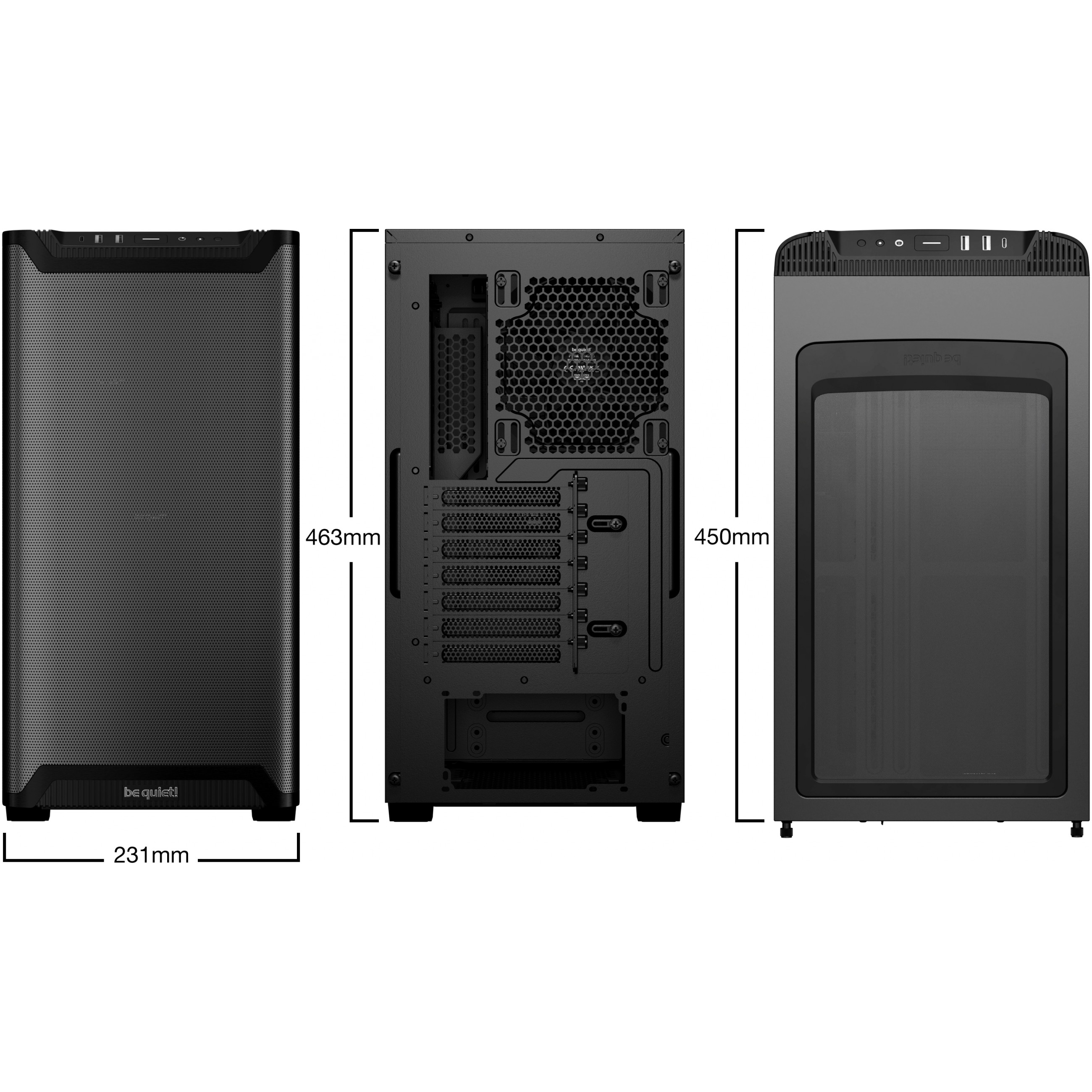 be quiet! PURE BASE 501 Airflow Window Black, Be Quiet! BGW74 (BILD2)