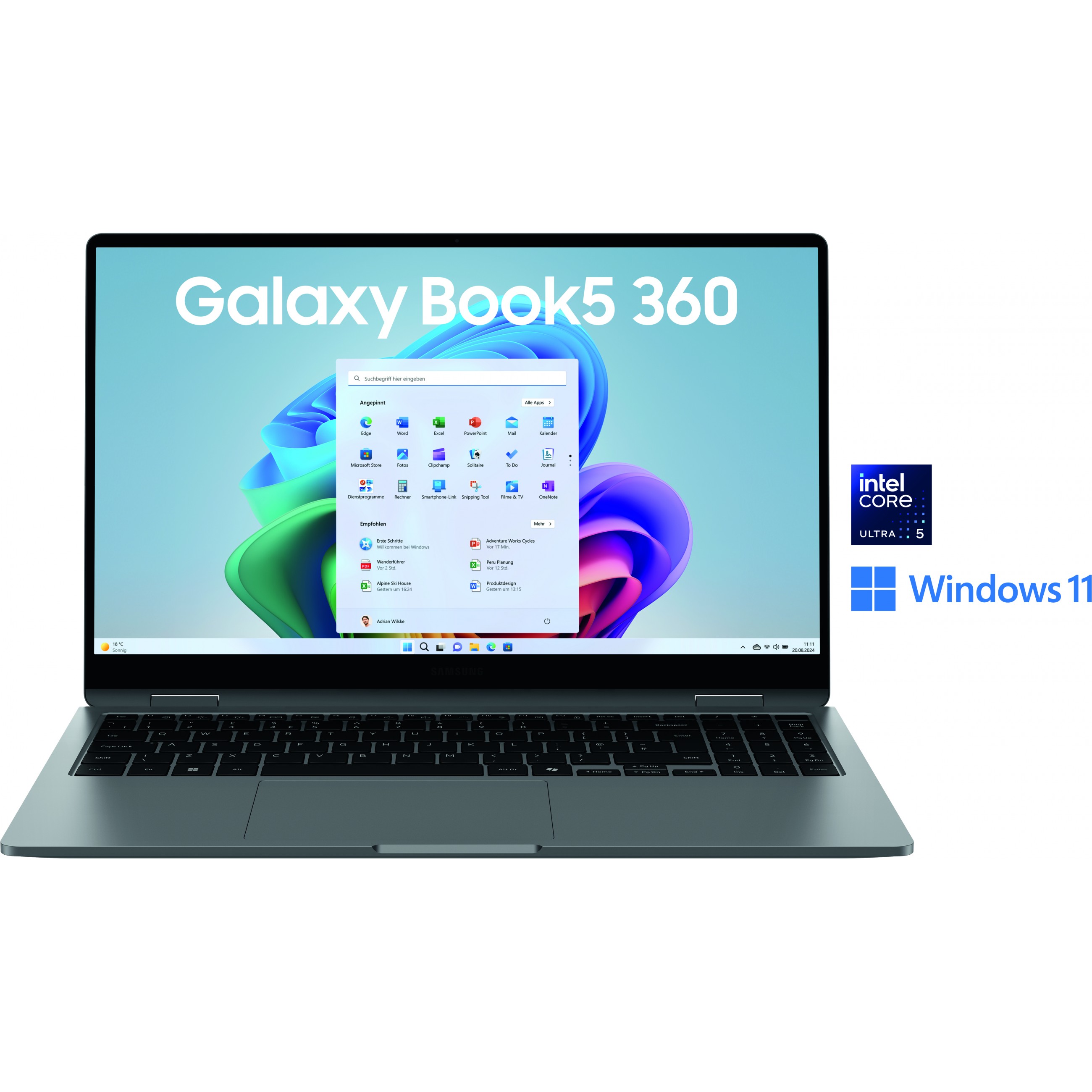 Samsung Galaxy Book5 360 CU5 226V/16GB/512 GB SSD/W11Pro grey - NP754QHA-KA1DE