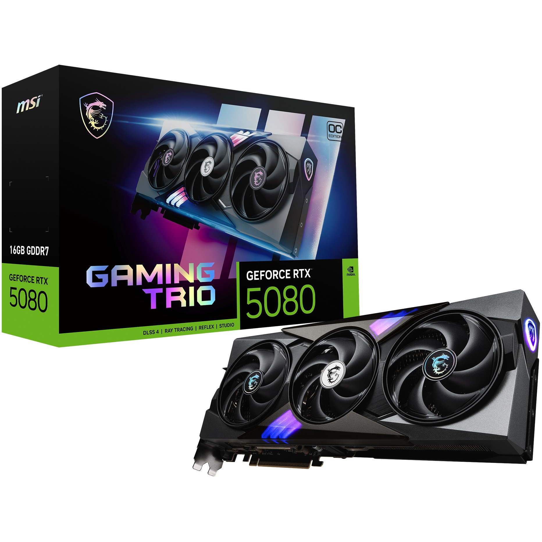 MSI GAMING GEFORCE RTX 5080 16G TRIO OC graphics card MSI GAMING GEFORCE RTX 5080 16G TRIO OC graphics card