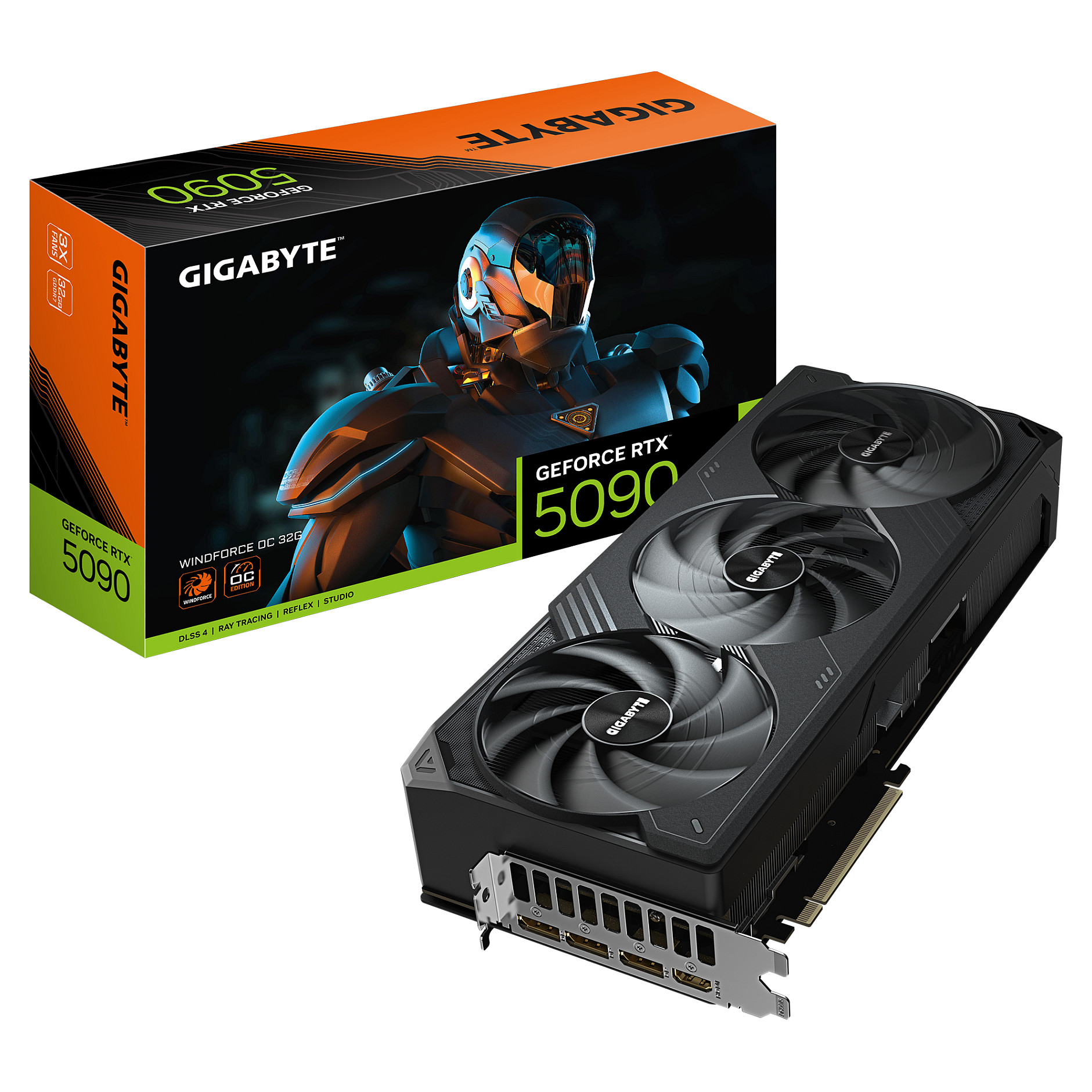 4719331355838 - GIGABYTE GeForce RTX 5090 WindForce 3 OC - 32GB GDDR7 RAM - Grafikkarte