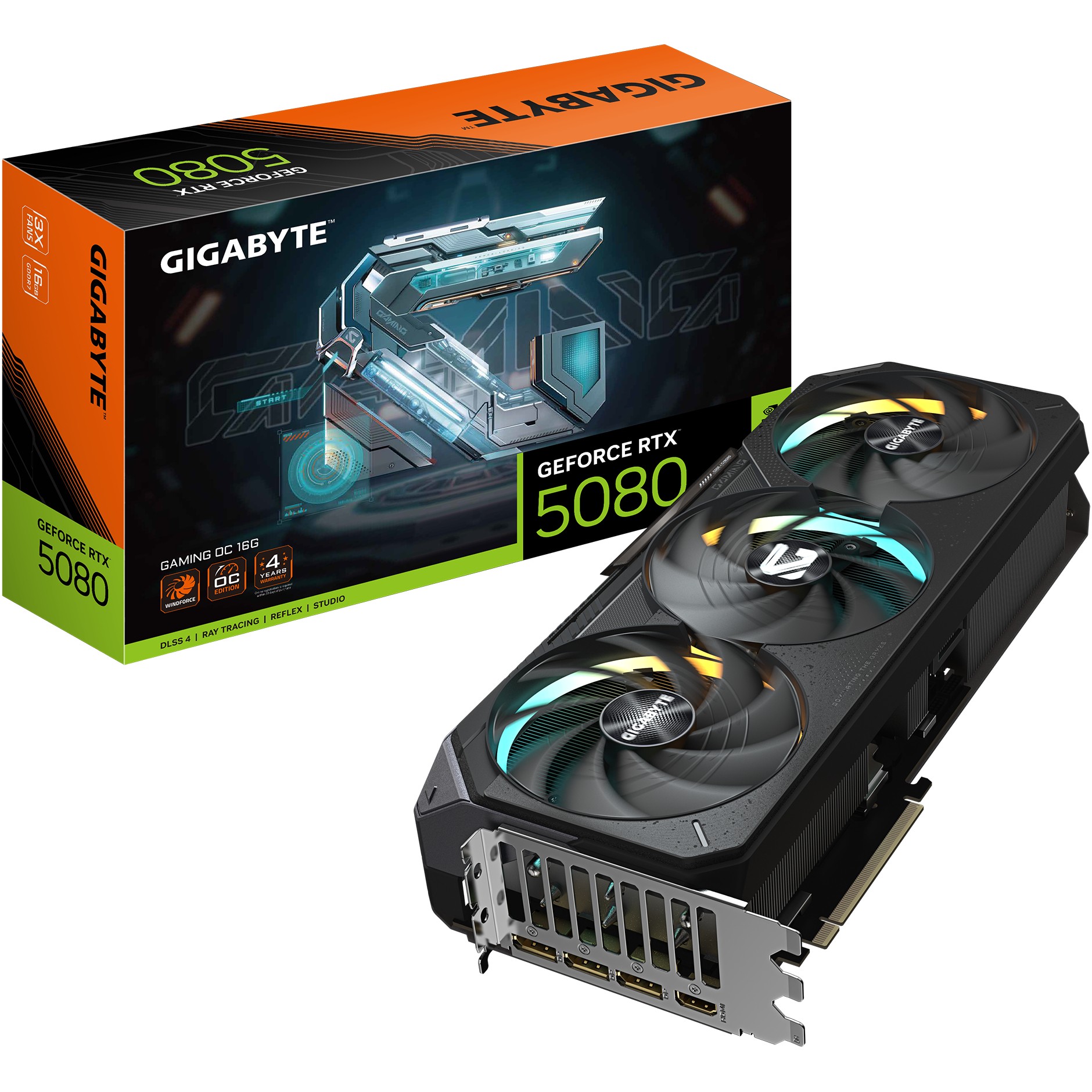 RTX 5080 16GB Gigabyte Gaming OC GDDR7 3Fan - GV-N5080GAMING OC-16GD