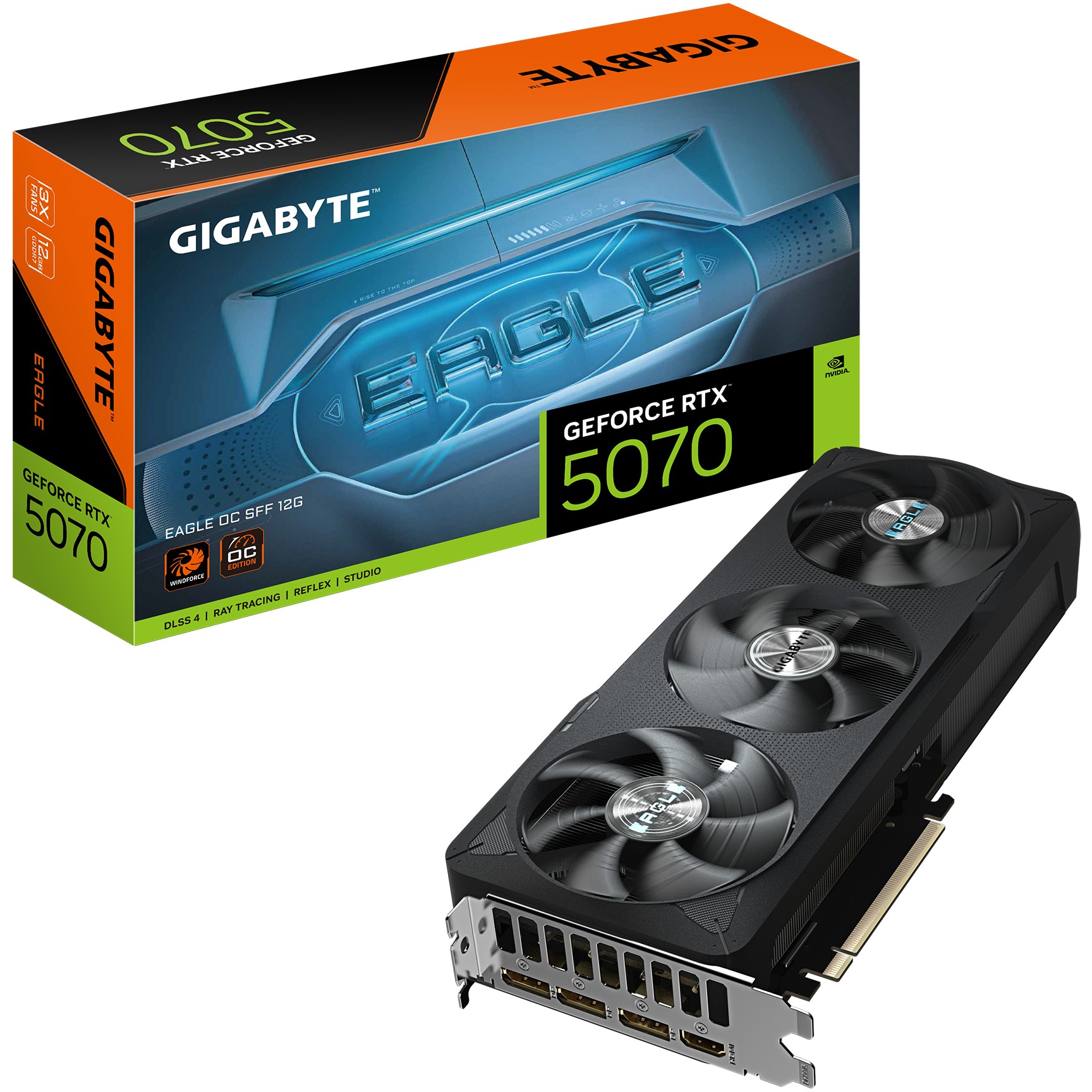4719331355760 - GIGABYTE GeForce RTX 5070 EAGLE OC - 12GB GDDR7 RAM - Grafikkarte 4719331355760 - GIGABYTE GeForce RTX 5070 EAGLE OC - 12GB GDDR7 RAM - Grafikkarte