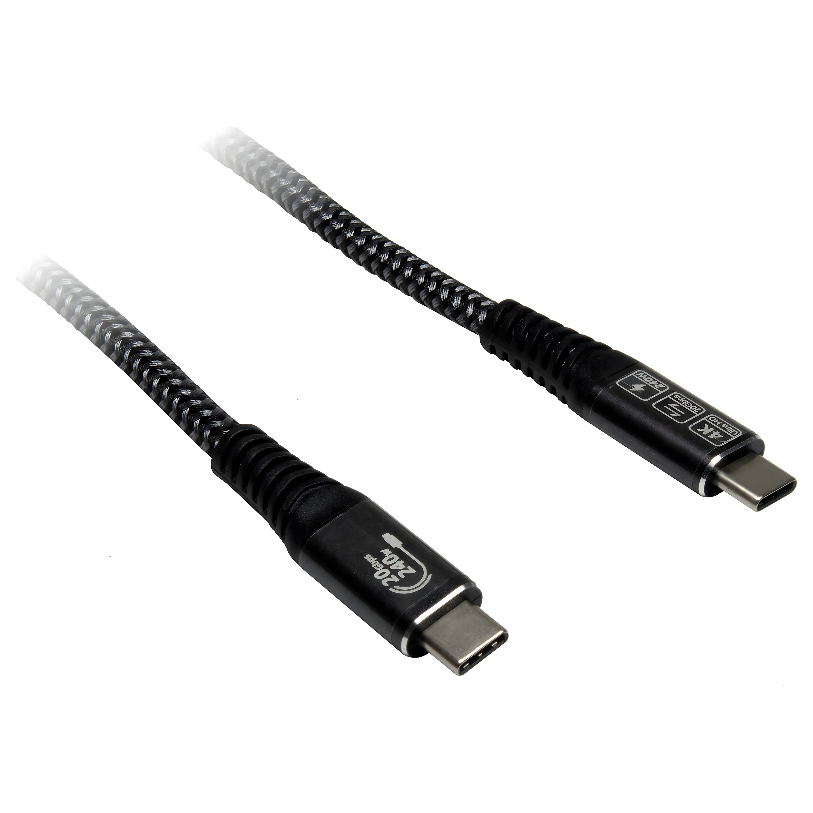 Inter-Tech Kabel AC USB-C 3.2 Gen 2x2, 240W - 1,5m Kabel