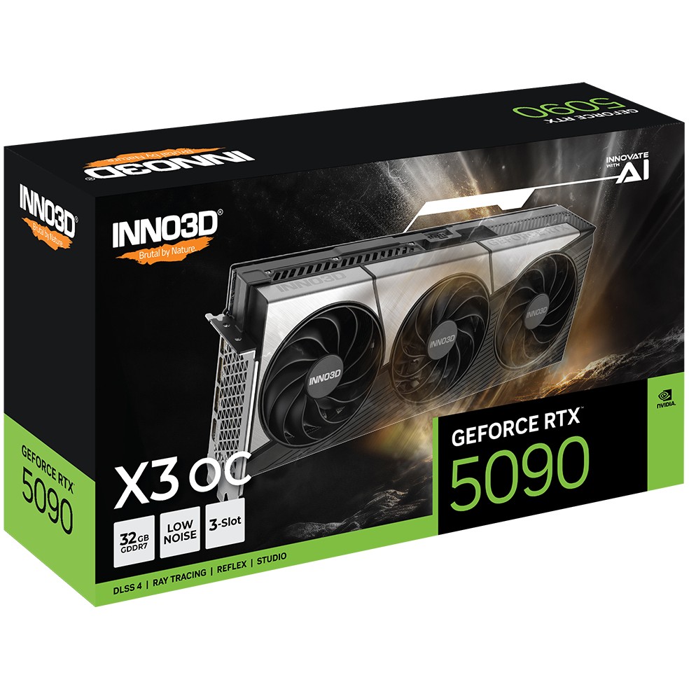 RTX 5090 32GB Inno 3D X3 OC GDDR7 3Fan, Inno3D  (BILD2)