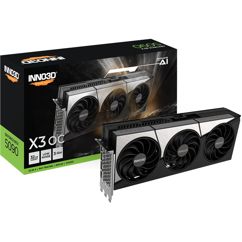 RTX 5090 32GB Inno 3D X3 OC GDDR7 3Fan, Inno3D  (BILD3)