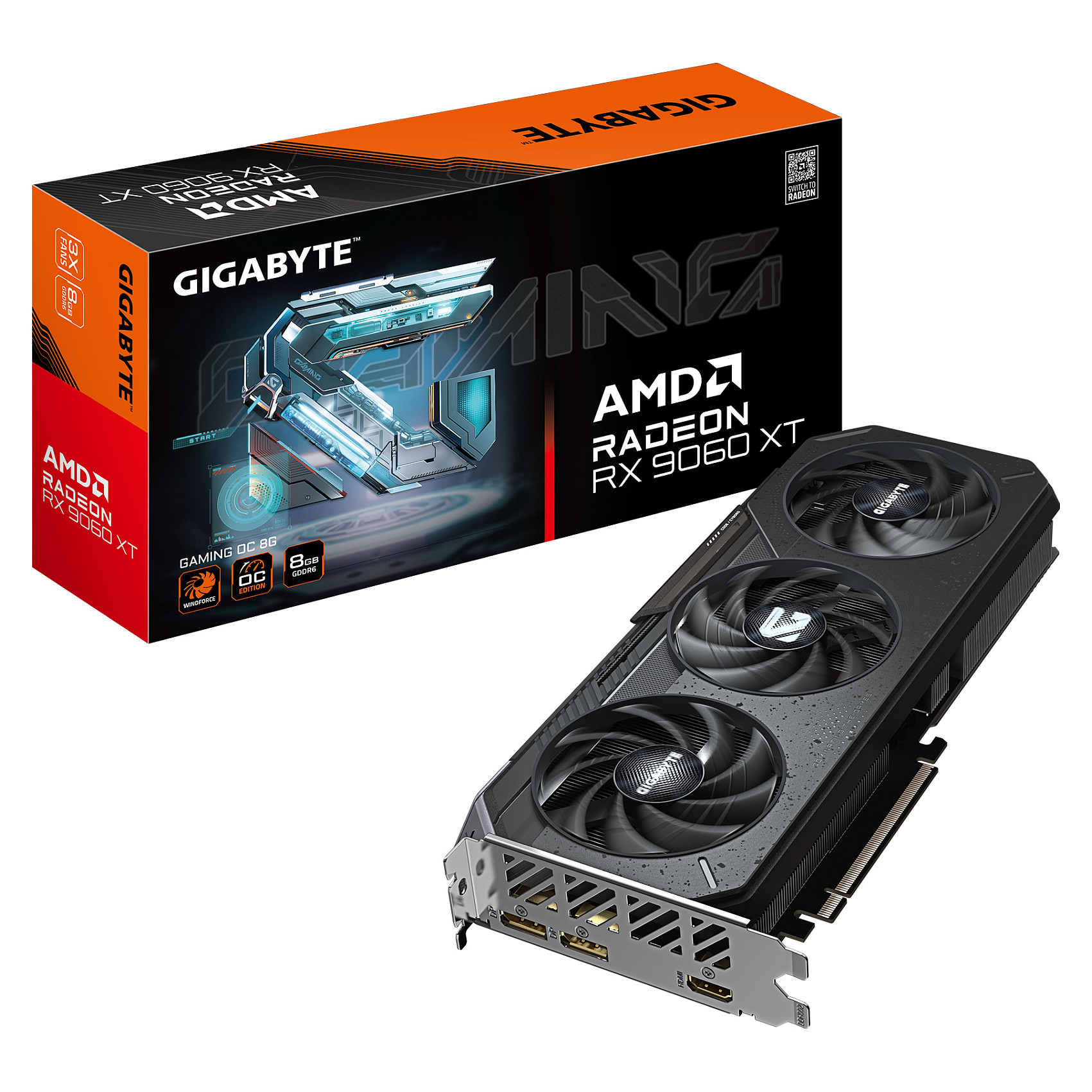 4719331356231 - GIGABYTE Radeon RX 9060 XT GAMING OC - 8GB GDDR6 RAM - Grafikkarte