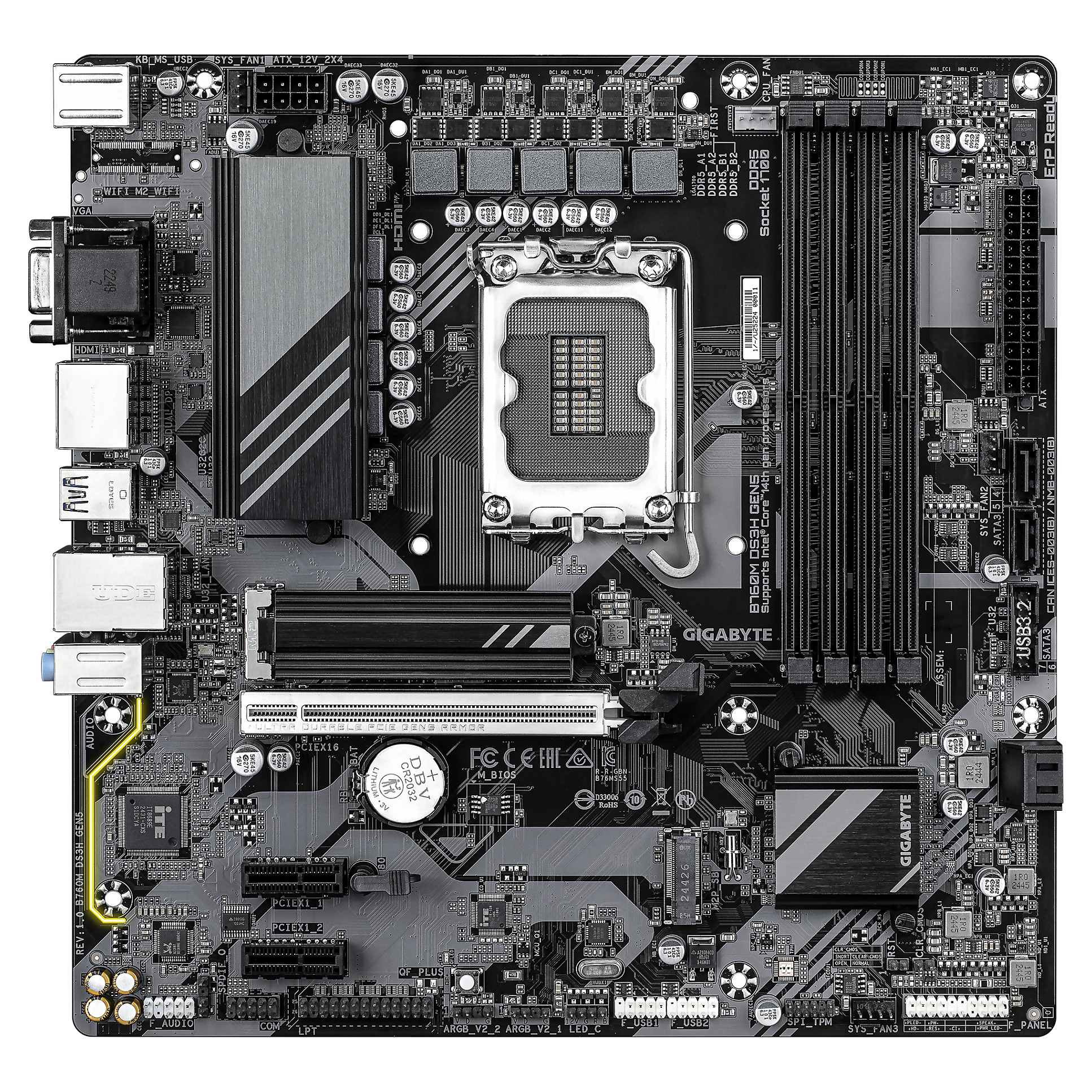 GIGABYTE B760M DS3H GEN5 motherboard
