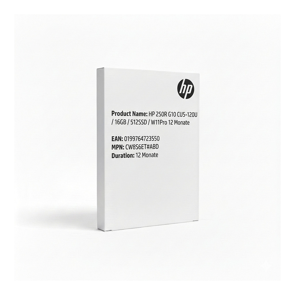 HP 250R G10 CU5-120U/16GB/512SSD/W11Pro 12 Monate Notebooks