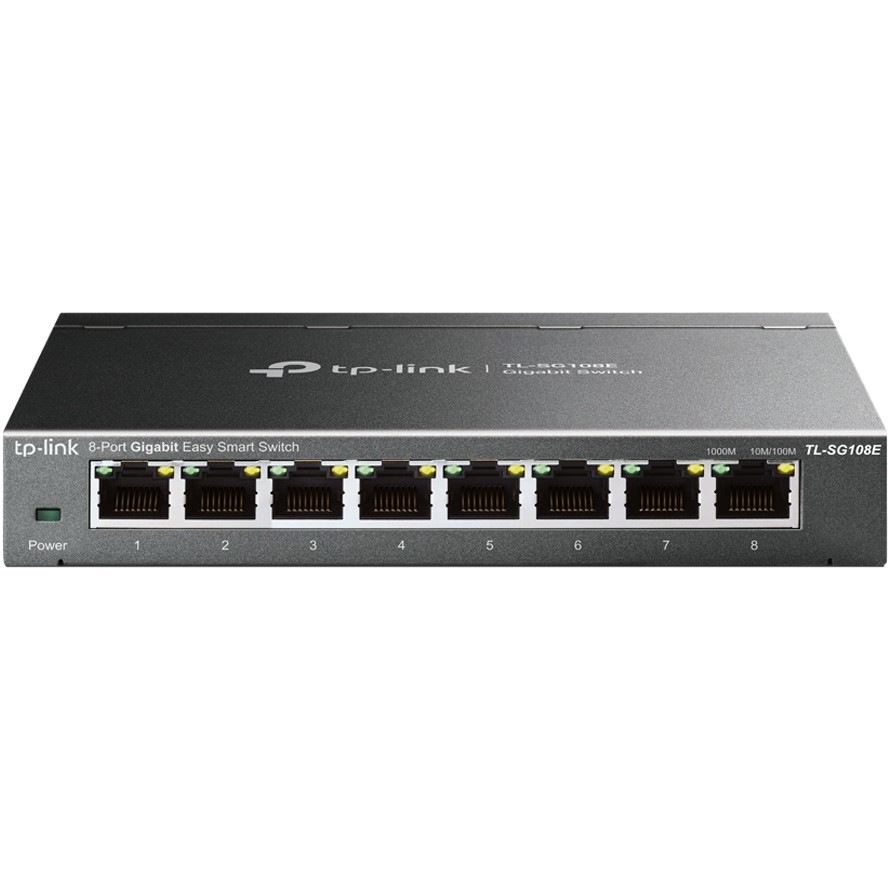 TP-Link TL-SG108E Managed L2 Gigabit Ethernet (10/100/1000) Schwarz