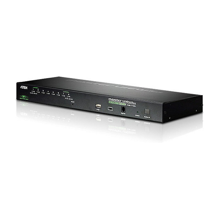 KVM Over IP 8-Port USB - PS/2 VGA KVM Switch with USB Peripheral port ATEN