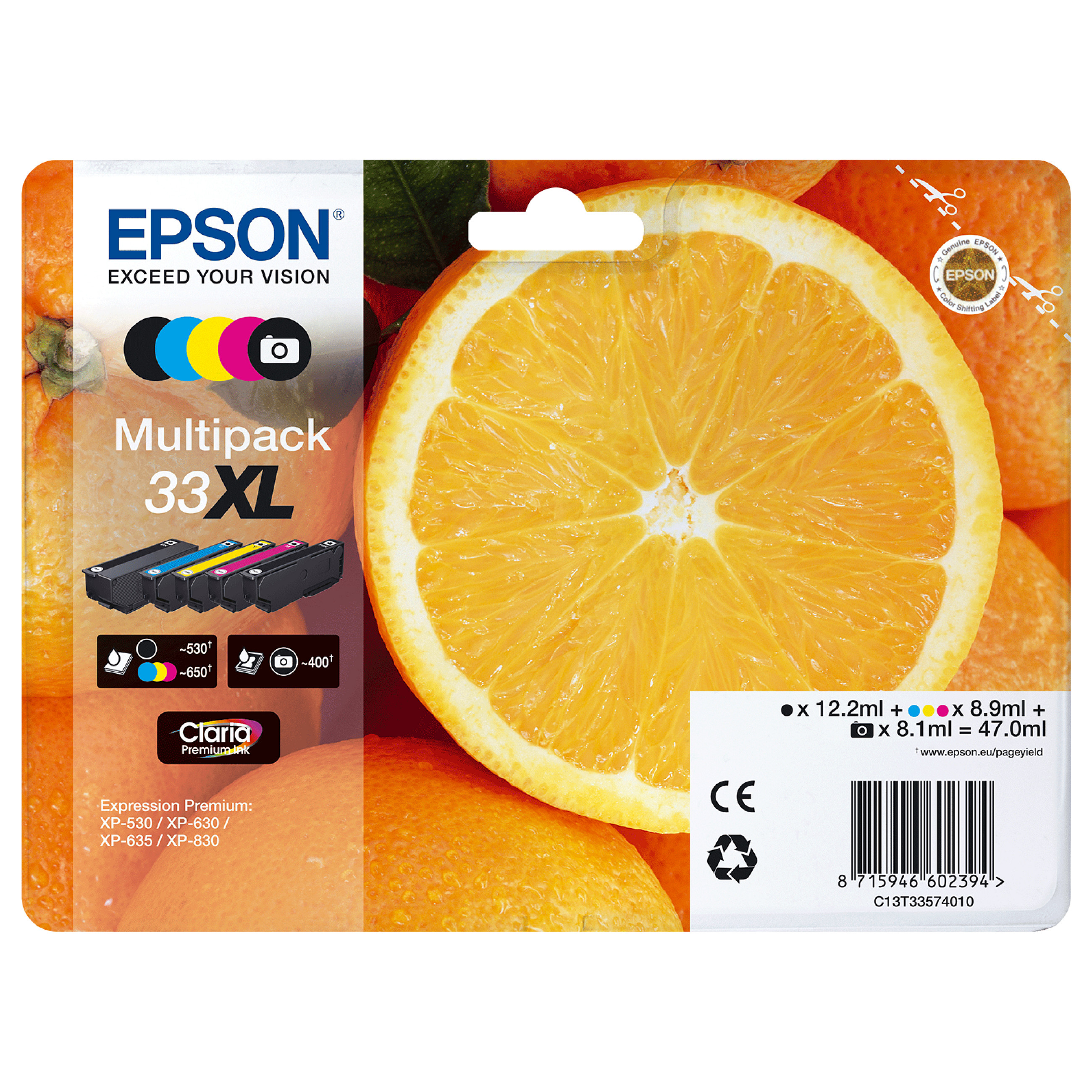 Epson Oranges C13T33614012 ink cartridge