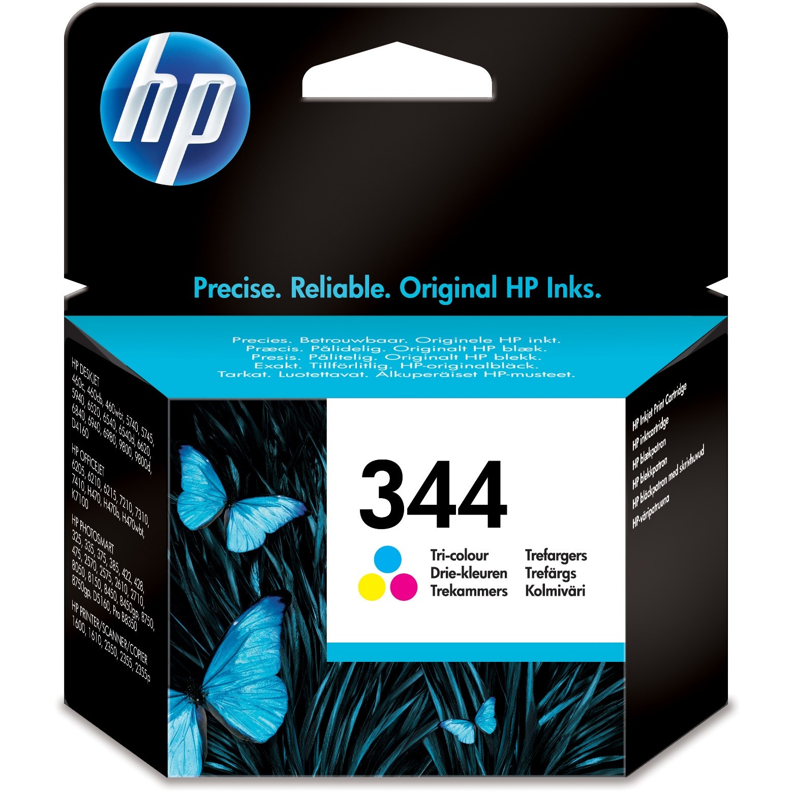 HP 344 drie-kleuren inktcartridge met Vivera inkt ink cartridge - C9363EE