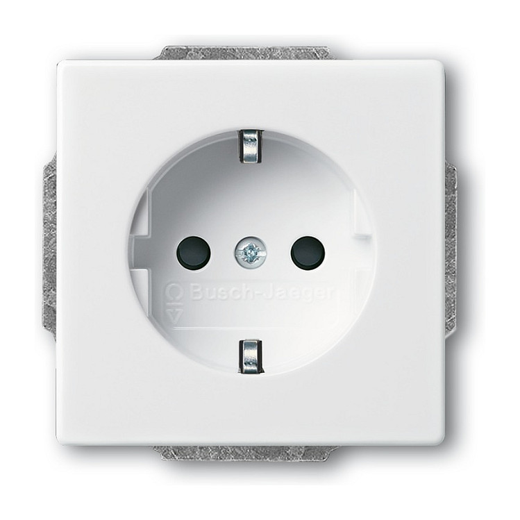 BUSCH JAEGER BJ 20 EUCKS-84 Steckdosen-Einsatz erh. Berührungsschutz future linear studioweiß