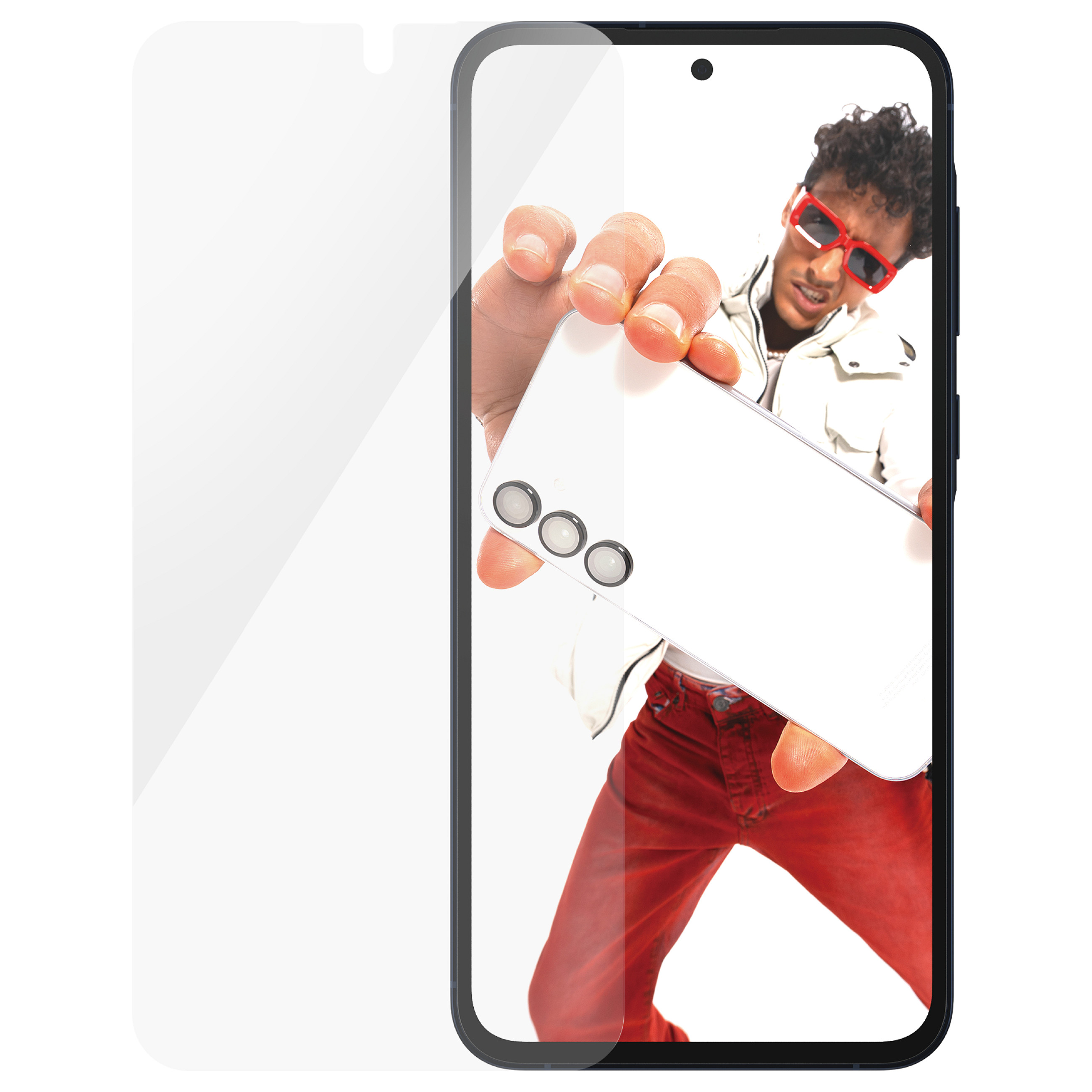 PanzerGlass SAFE. by ® Screen Protector Samsung Galaxy A55 5G | Ultra-Wide Fit | Bulk Smartphone Zubehör