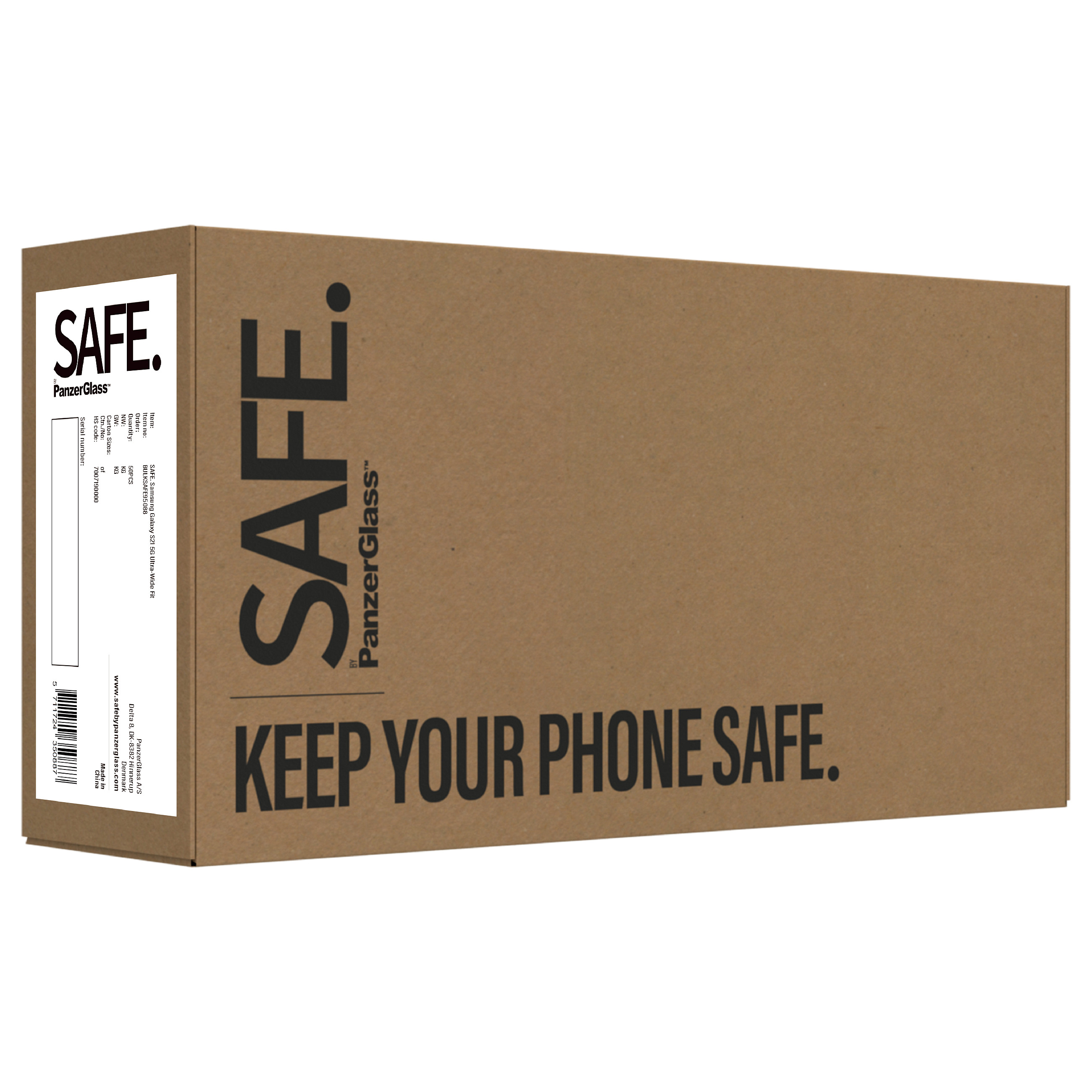 PanzerGlass SAFE. by ® Screen Protector Samsung Galaxy S21 5G | Ultra-Wide Fit | BULK