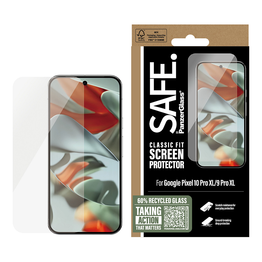 PanzerGlass SAFE. by ® Screen Protector Google Pixel 10 Pro XL | 9 Pro XL | Classic Fit