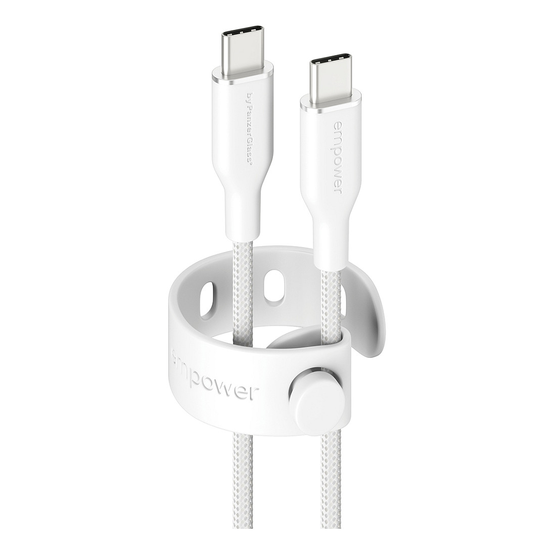 PanzerGlass empowerâ„¢ by ® Racing 60W USB-C to USB-C Cable | USB 2.0 | 2M | Silver White USB cable Smartphone Zubehör