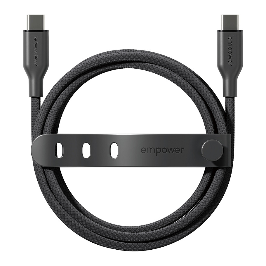 PanzerGlass empower™ by ® Racing 60W USB-C to USB-C Cable | USB 2.0 | 2M | Space Black USB cable