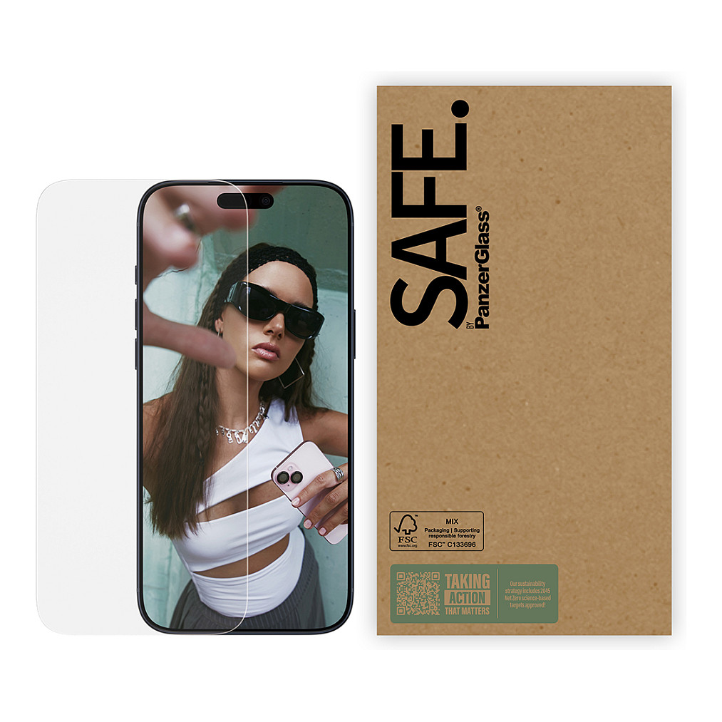 PanzerGlass SAFE. by ® Screen Protector iPhone 17 Pro Max | 16 Pro Max | Ultra-Wide Fit | Bulk