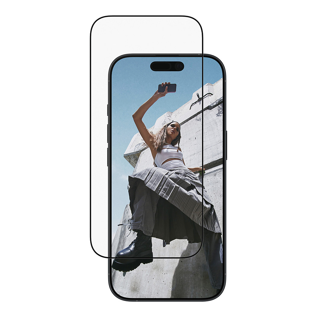 PanzerGlass SAFE. by ® Screen Protector w. Black Frame iPhone 17 | 16 Pro | Ultra-Wide Fit w. EasyAligner Smartphone Zubehör