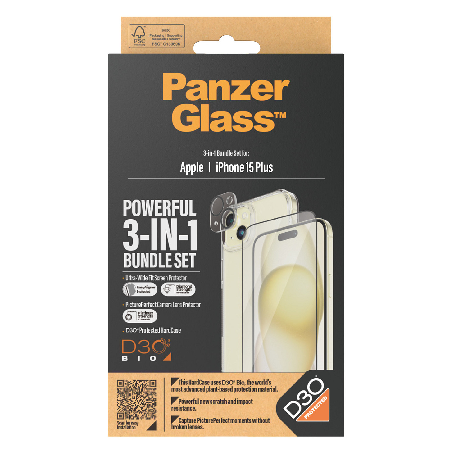 PanzerGlass ® 3-in-1 Bundle iPhone 15 Plus