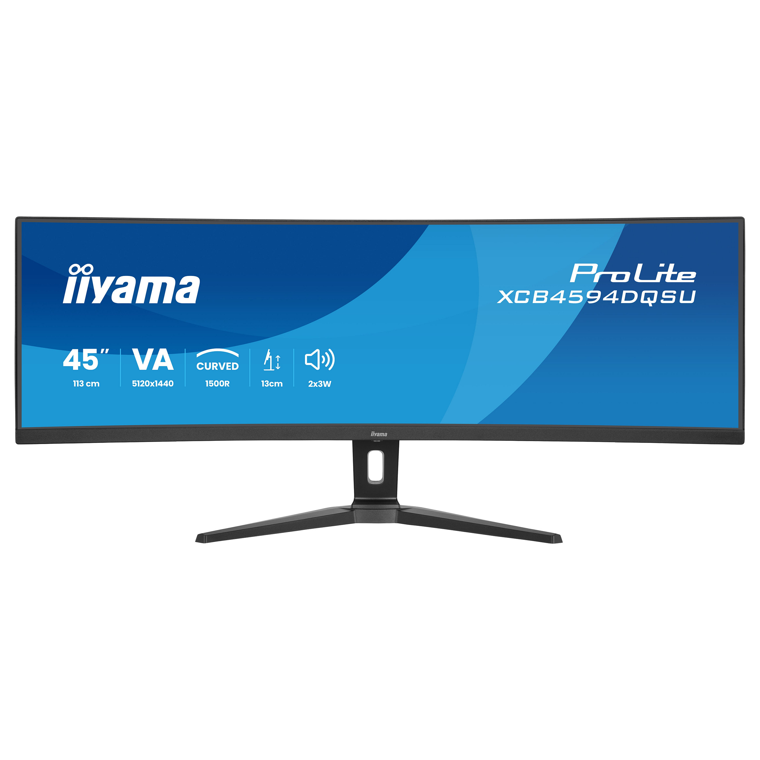 iiyama ProLite XCB4594DQSU-B1 Curved-Monitor 113 cm (44,5") mattschwarz