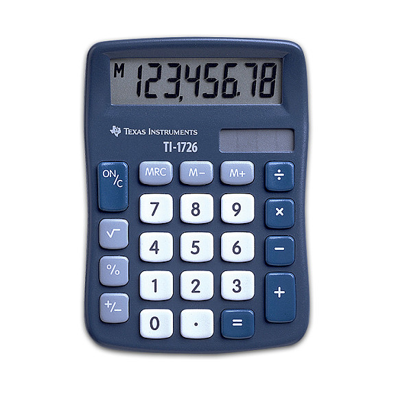 TEXAS INSTRUMENTS Taschenrechner TI-1726 blau Büro-Ausstattung