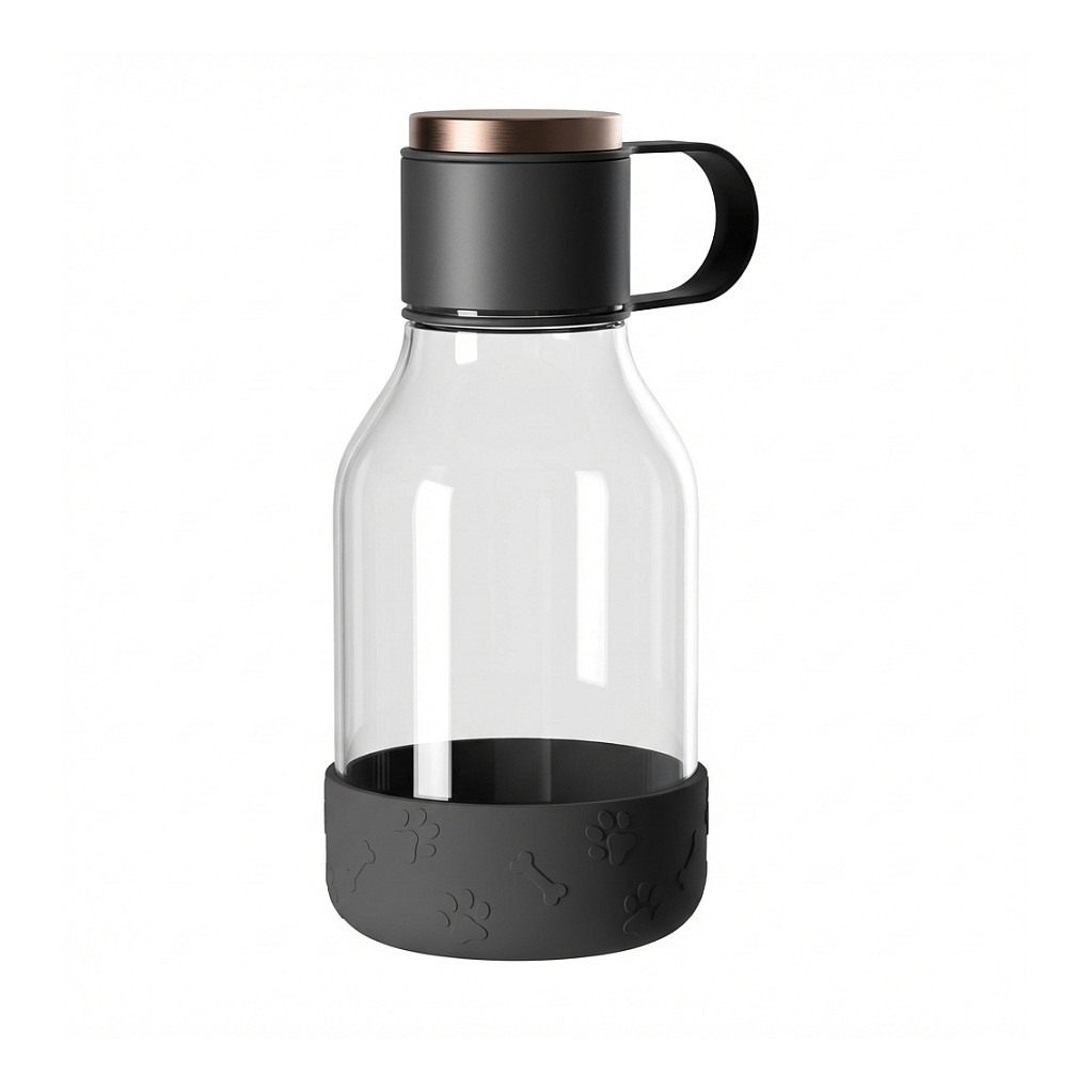 Asobu - Dog Bowl - Flasche aus Tritan mit Hundenapf 1,5 Liter Schwarz Hobby & Freizeit