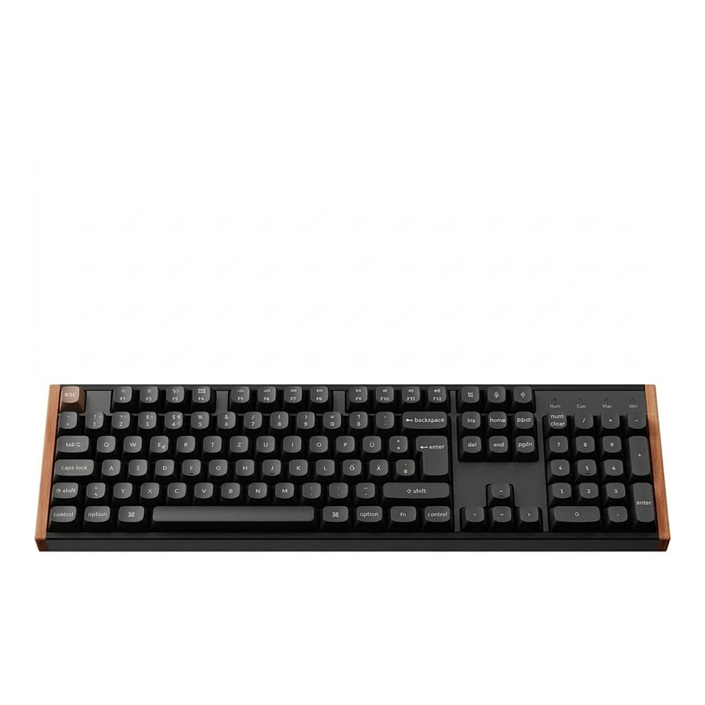 Keychron K10 HE (schwarz/holz, DE-Layout, Gateron Double-Rail Magnetic Nebula, Hot-Swap, Aluminiumrahmen, RGB) Mäuse & Tastaturen