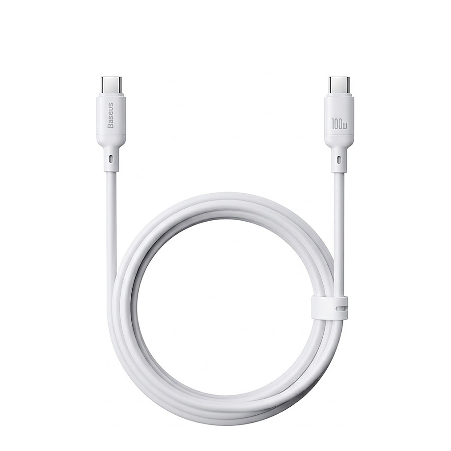 Baseus Silky Series Ladekabel Type-C 100W 2m Cluster Weiß Smartphone Zubehör