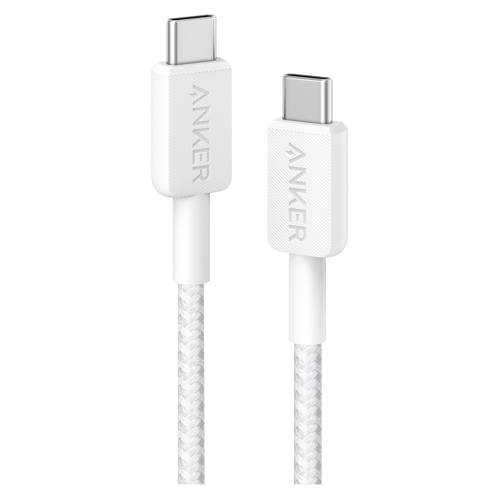 Anker 322 USB-C auf USB-C Kabel 60W 90cm geflochten weiß
