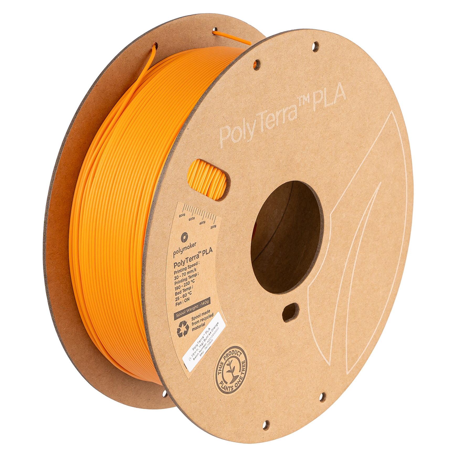 PLA 1,75mm SUNRISE ORANGE 1kg 3D Druck