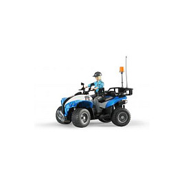 BRUDER Polizei-Quad mit Polizist und Ausstattung (blau/wei) Spielwaren