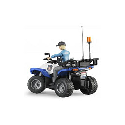 BRUDER Polizei-Quad mit Polizist und Ausstattung (blau/wei)