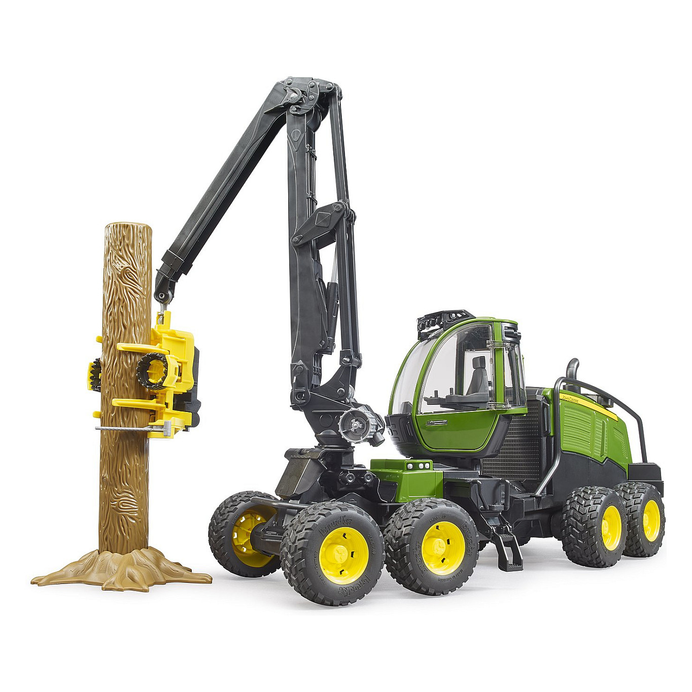 BRUDER John Deere 1270G Harvester (grn/schwarz, Inkl. Baumstamm)